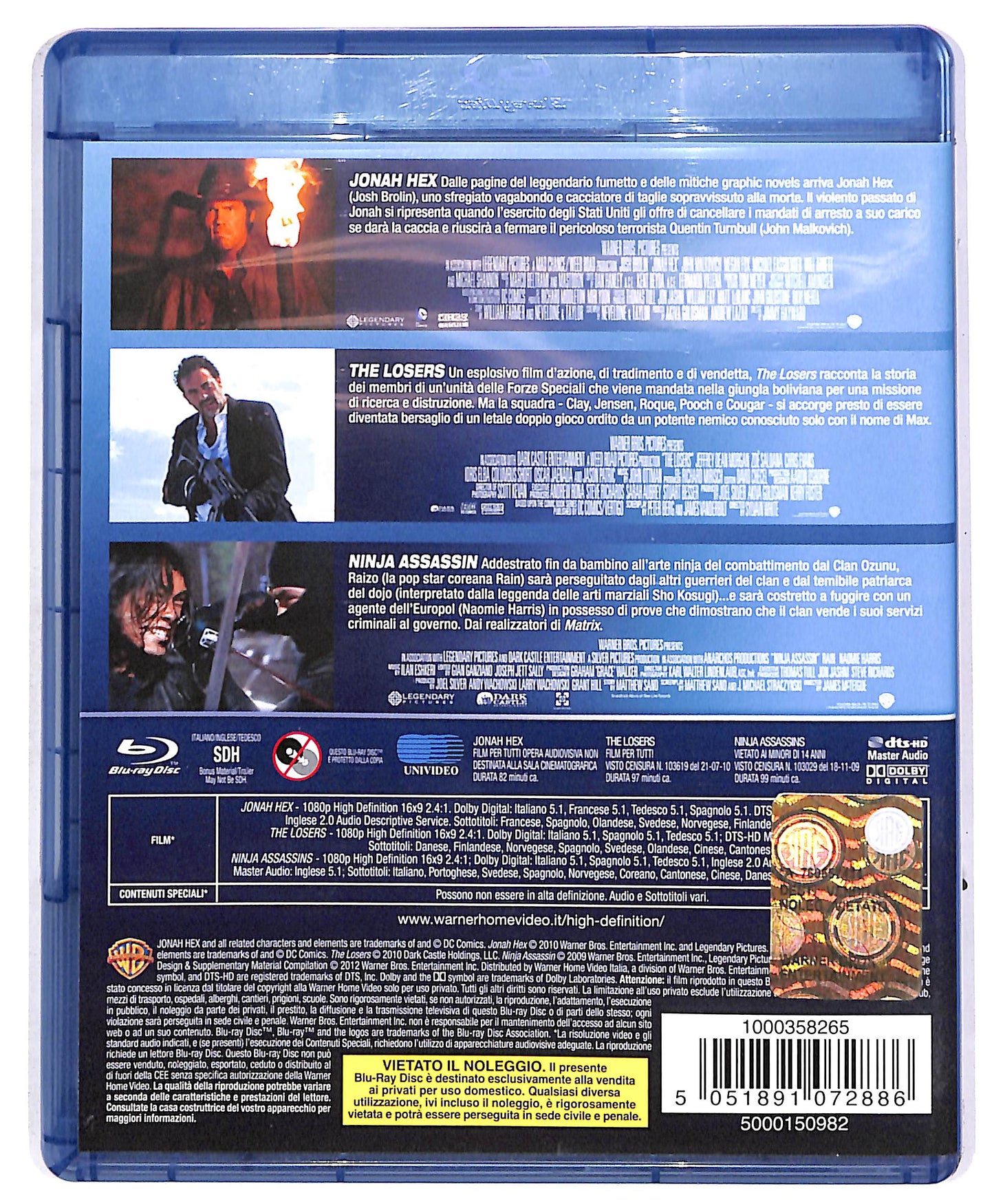EBOND Jonah Hex. The Losers. Ninja Assassin BLURAY DB672427