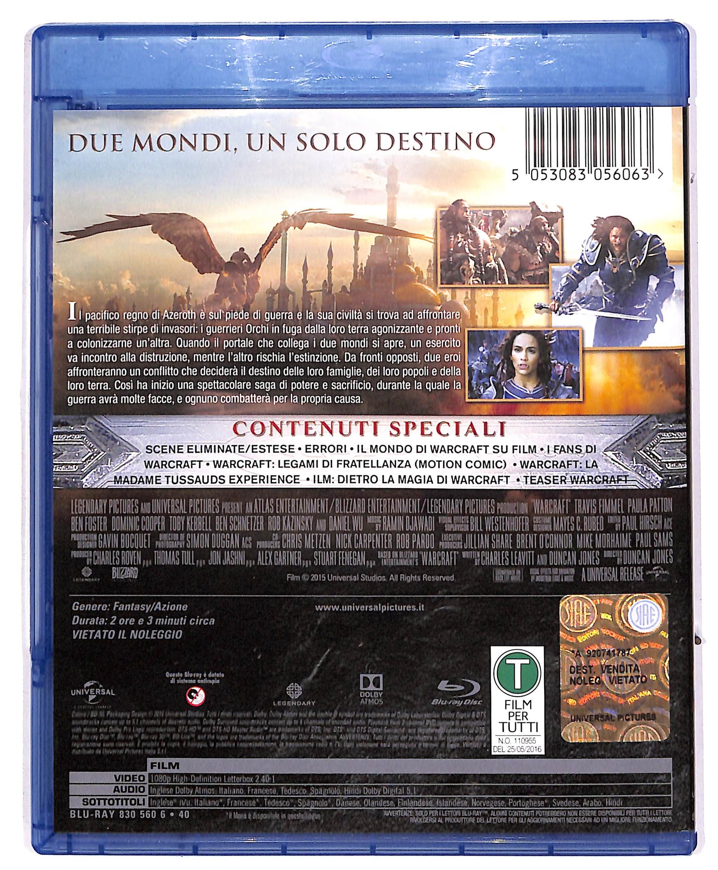 EBOND Warcraft L'Inizio BLURAY BLURAY DB672451