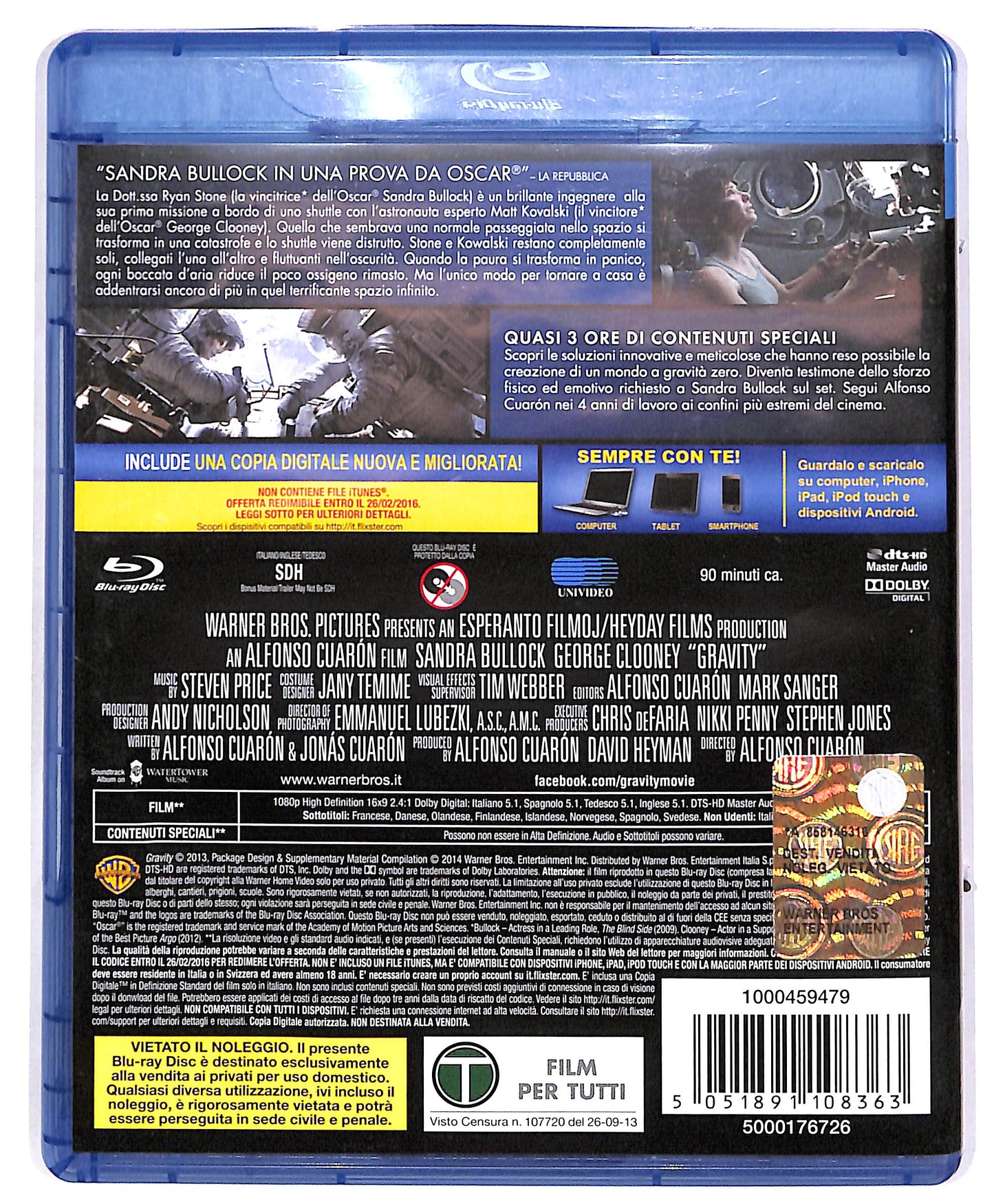 EBOND Gravity BLURAY + Copia Digitale BLURAY DB672826