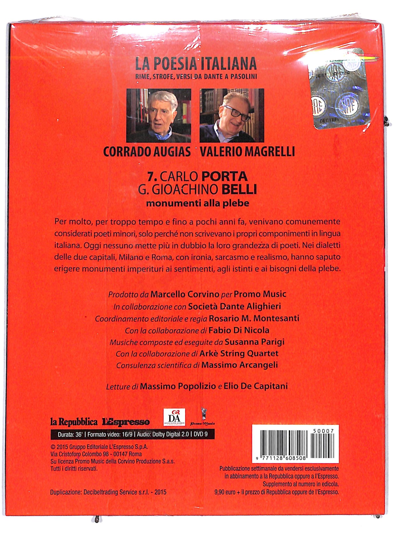 EBOND La Poesia Italiana vol.7 Carlo Porta G. Gioachino Belli DVD DB673202