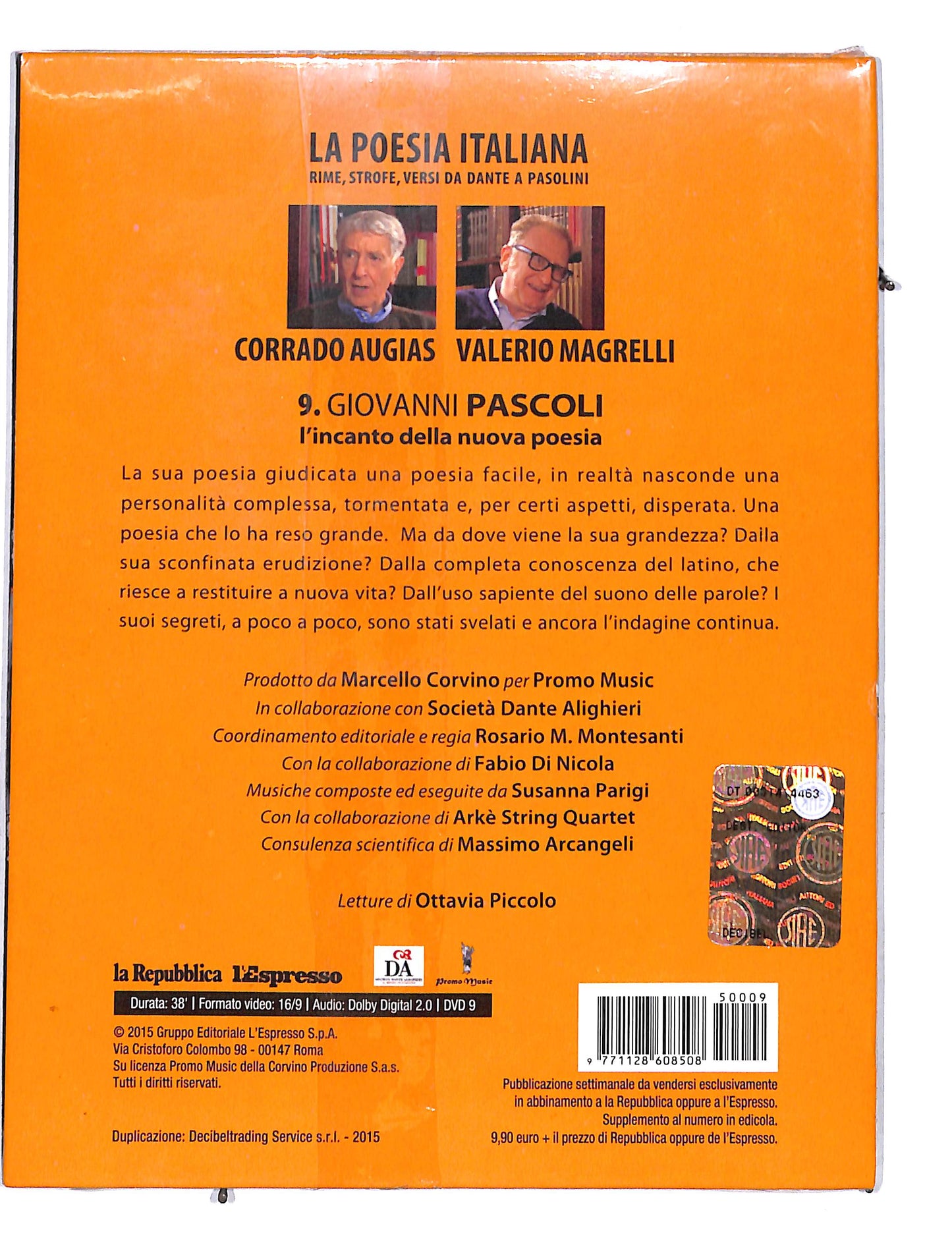 EBOND La poesia italiana vol 9 Giovanni Pascoli EDITORIALE DVD DB673206