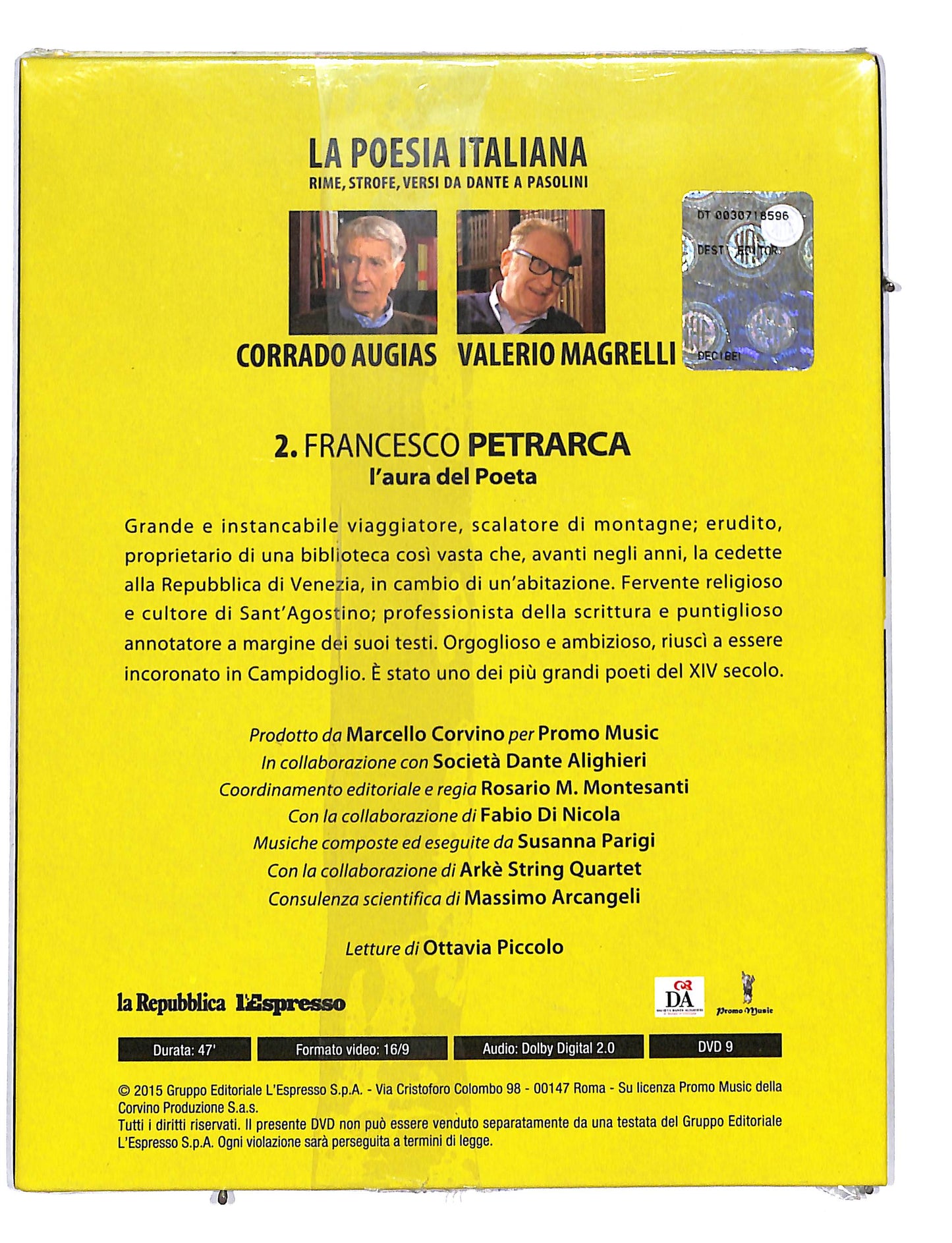 EBOND La poesia italiana vol 2 Francesco Petrarca EDITORIALE DVD DB673212
