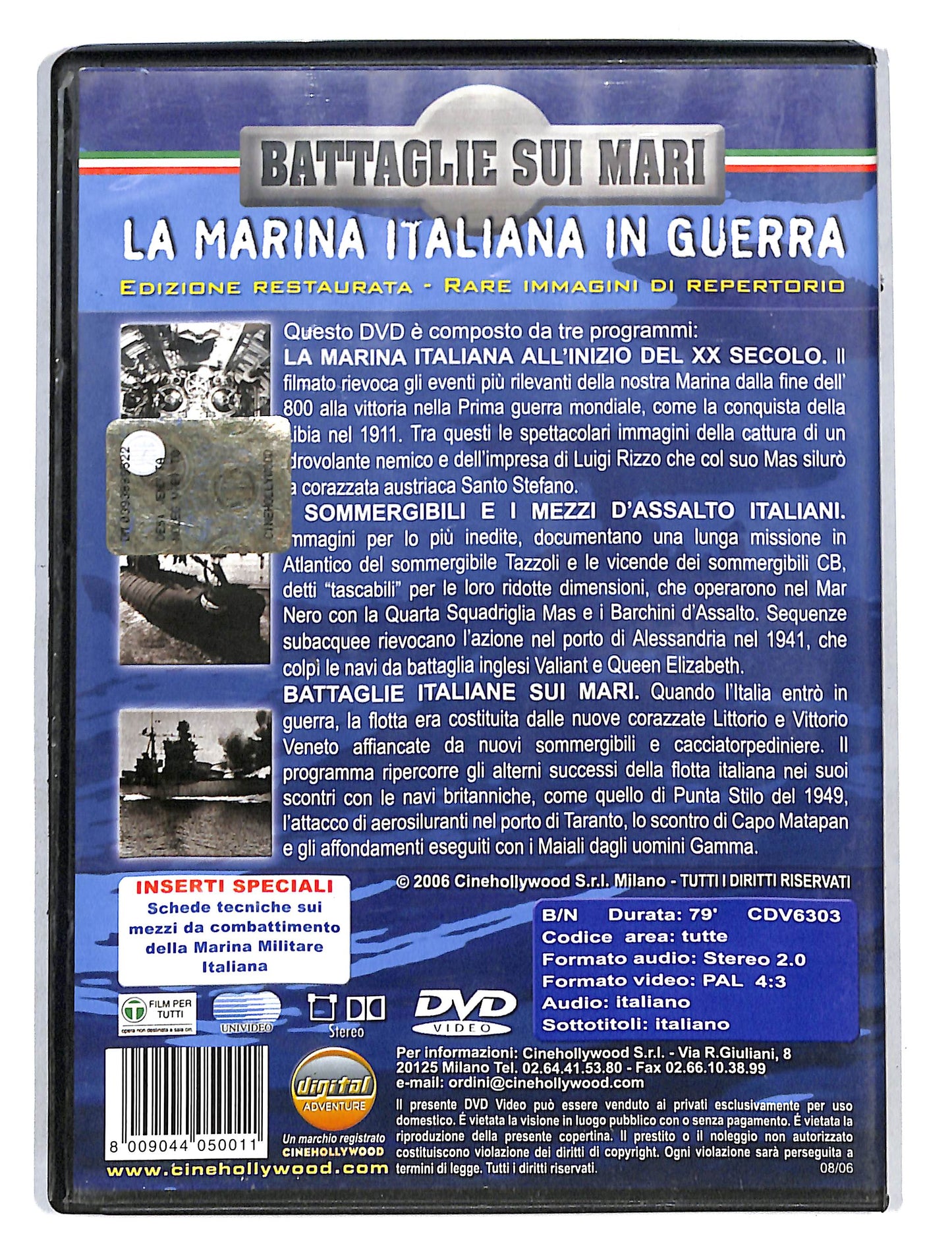 EBOND Battaglie sui Mari - la marina italiana in guerra DVD DB673257