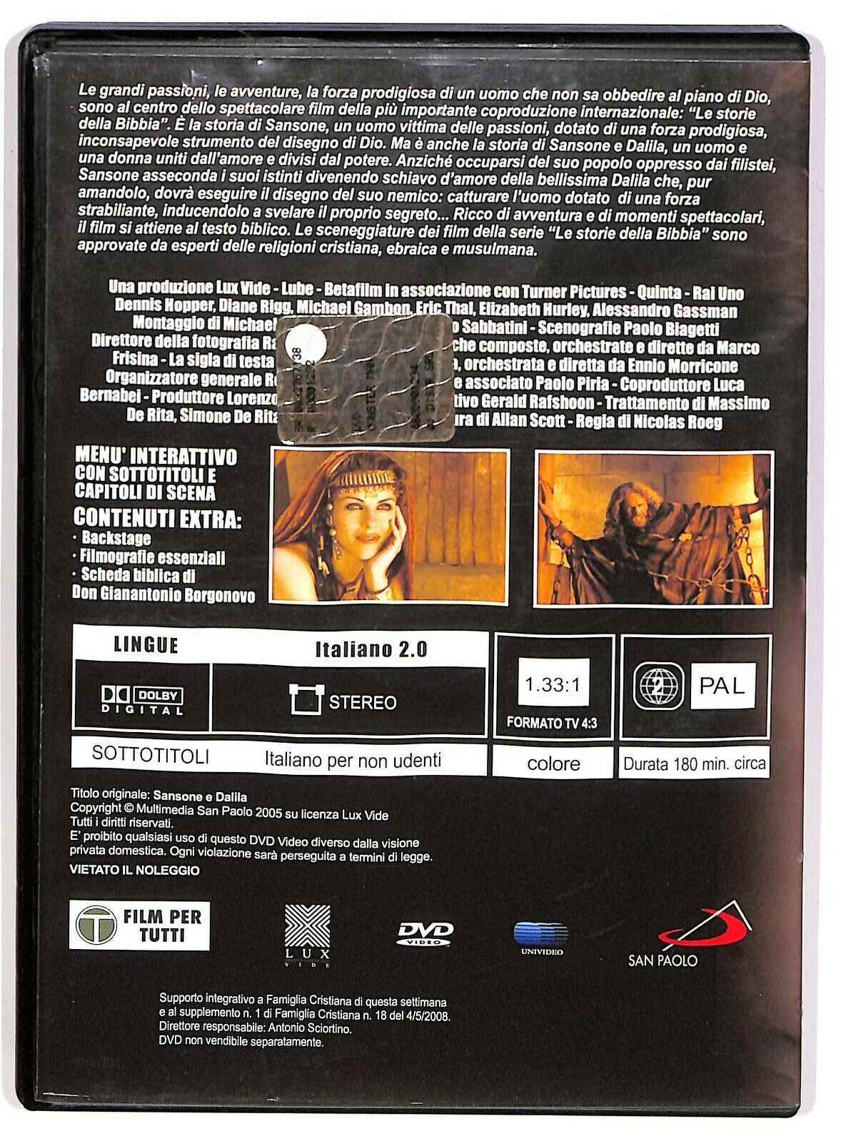 EBOND Sansone e Dalila Di Nicolas Roeg Editoriale DVD DB673435
