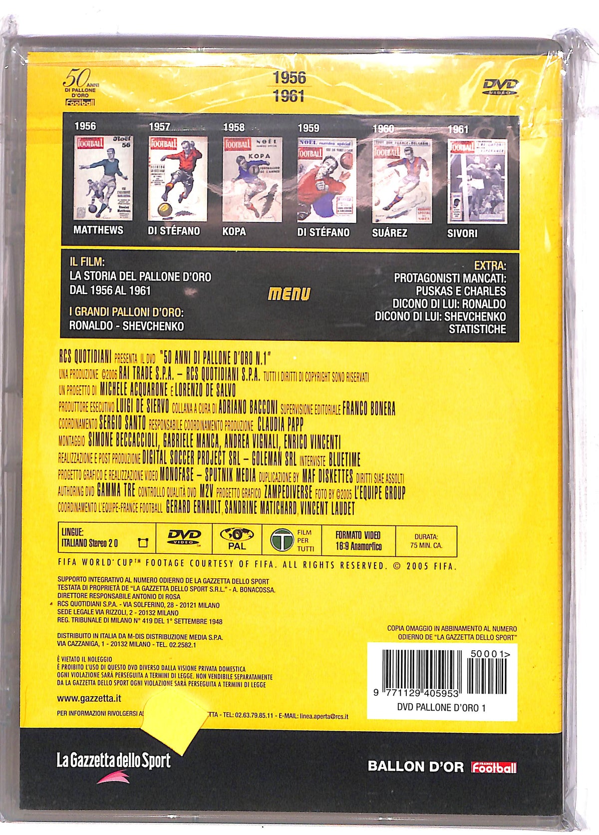 EBOND 50 Anni Di Pallone D'oro Ronaldo Shevchenko Editoriale DVD DB673942