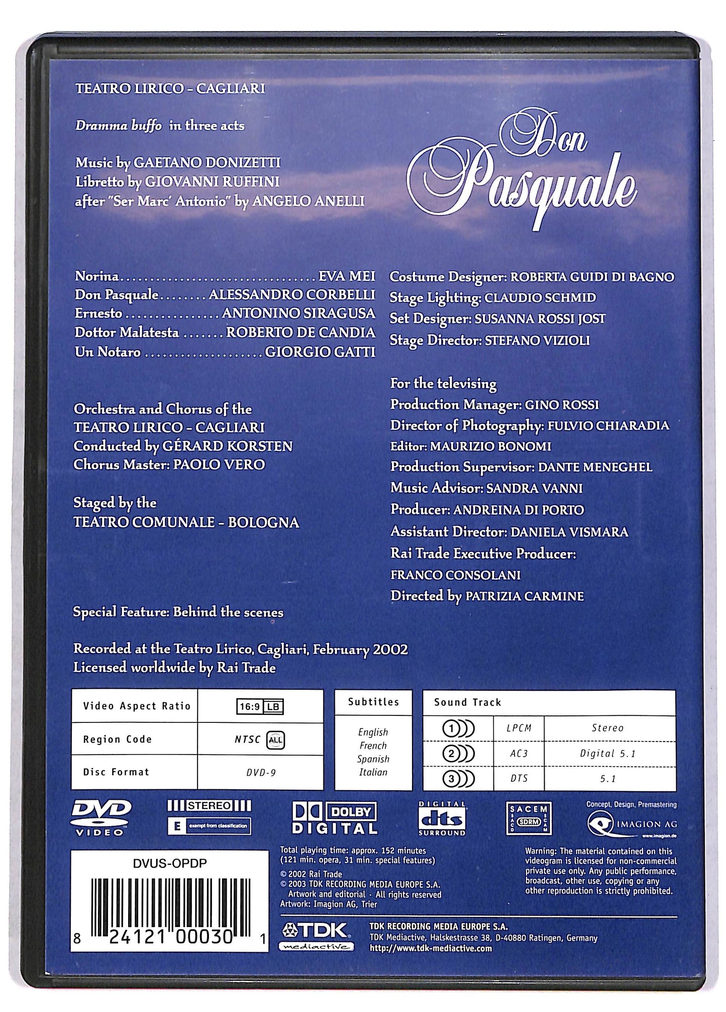 EBOND Don Pasquale - Gaetano Donizetti DVD DB674125