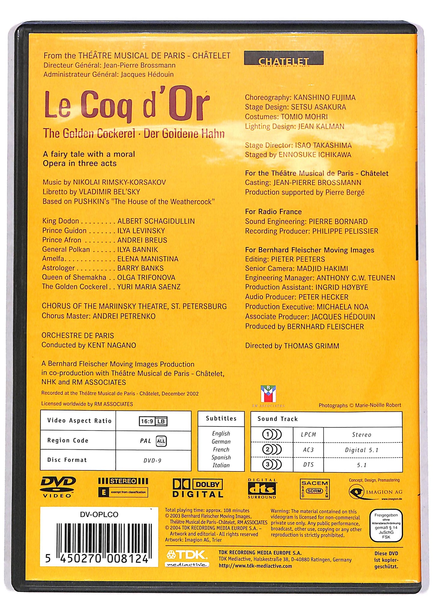 EBOND Le Coq D'Or Opera DVD DB674132