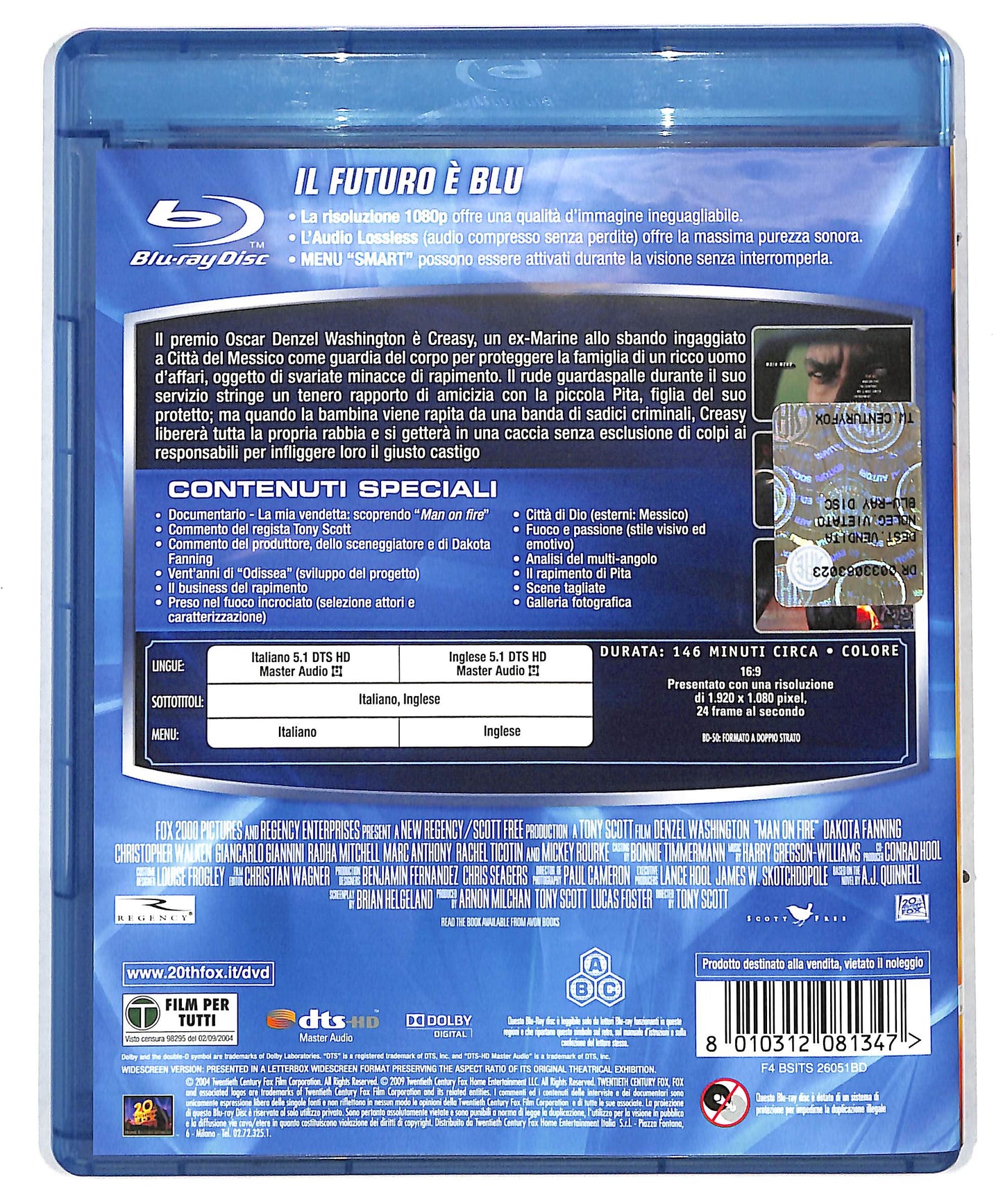 EBOND Man on Fire - Il fuoco della vendetta BLURAY DB674640