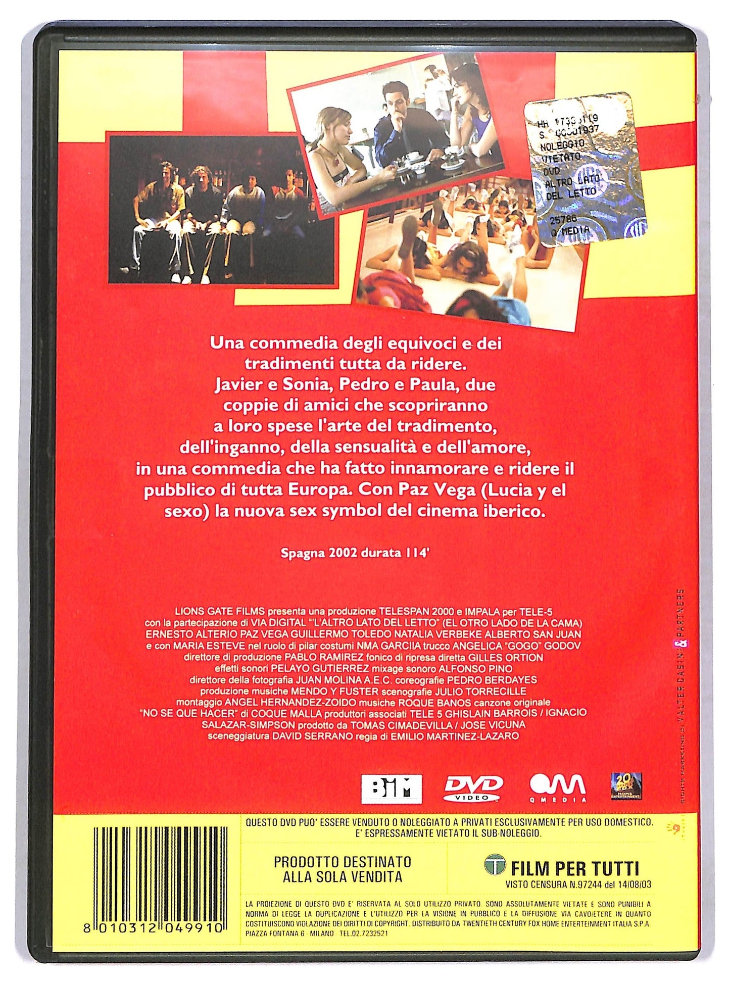 EBOND L'Altro Lato Del Letto DVD DB675357