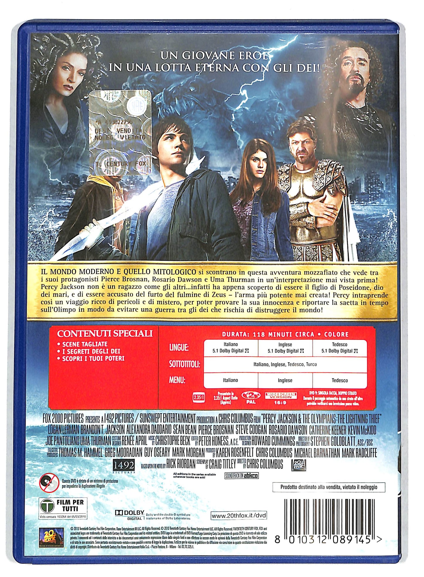 EBOND Percy Jackson e gli dei dell'Olimpo - Il ladro di fulmini DVD DB675410