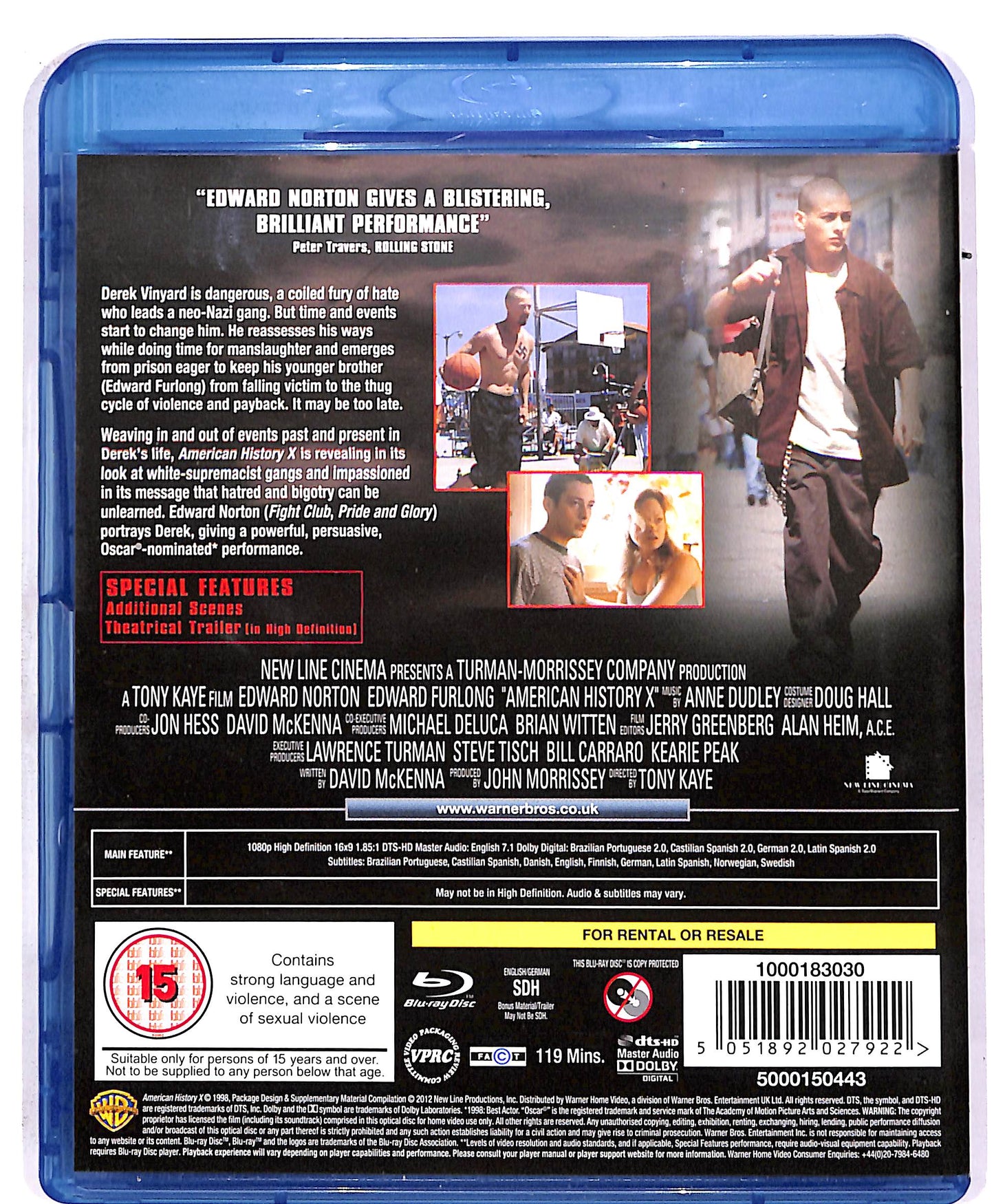 EBOND American history X Lingua UK BLURAY DB675912