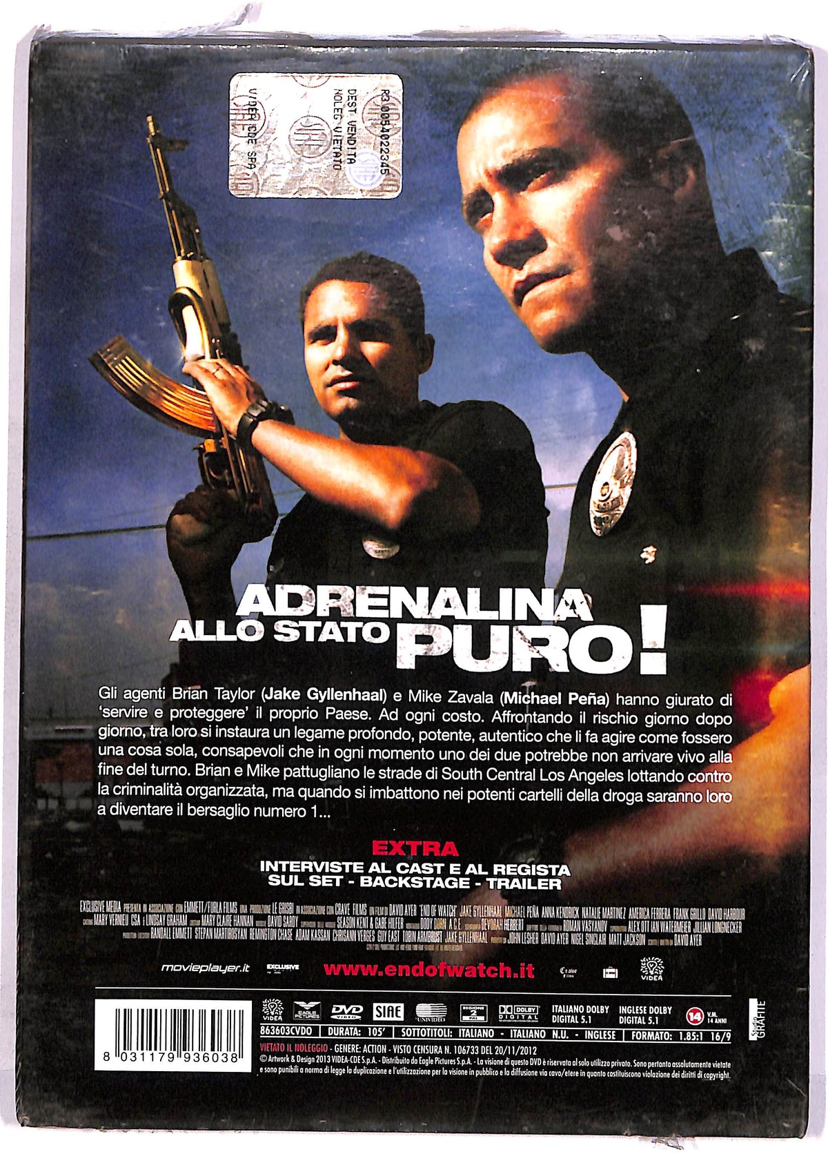 EBOND end of watch tolleranza zero DIGIPACK DVD DB676623