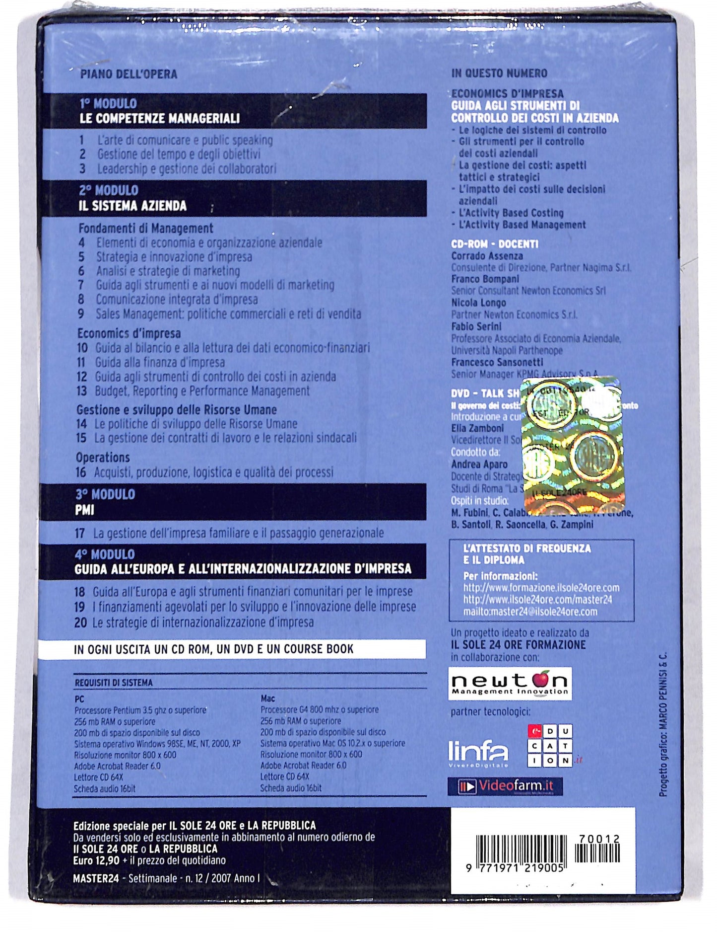 EBOND Master 24 Guida agli strumenti di controllo dei costi DVD DB676810