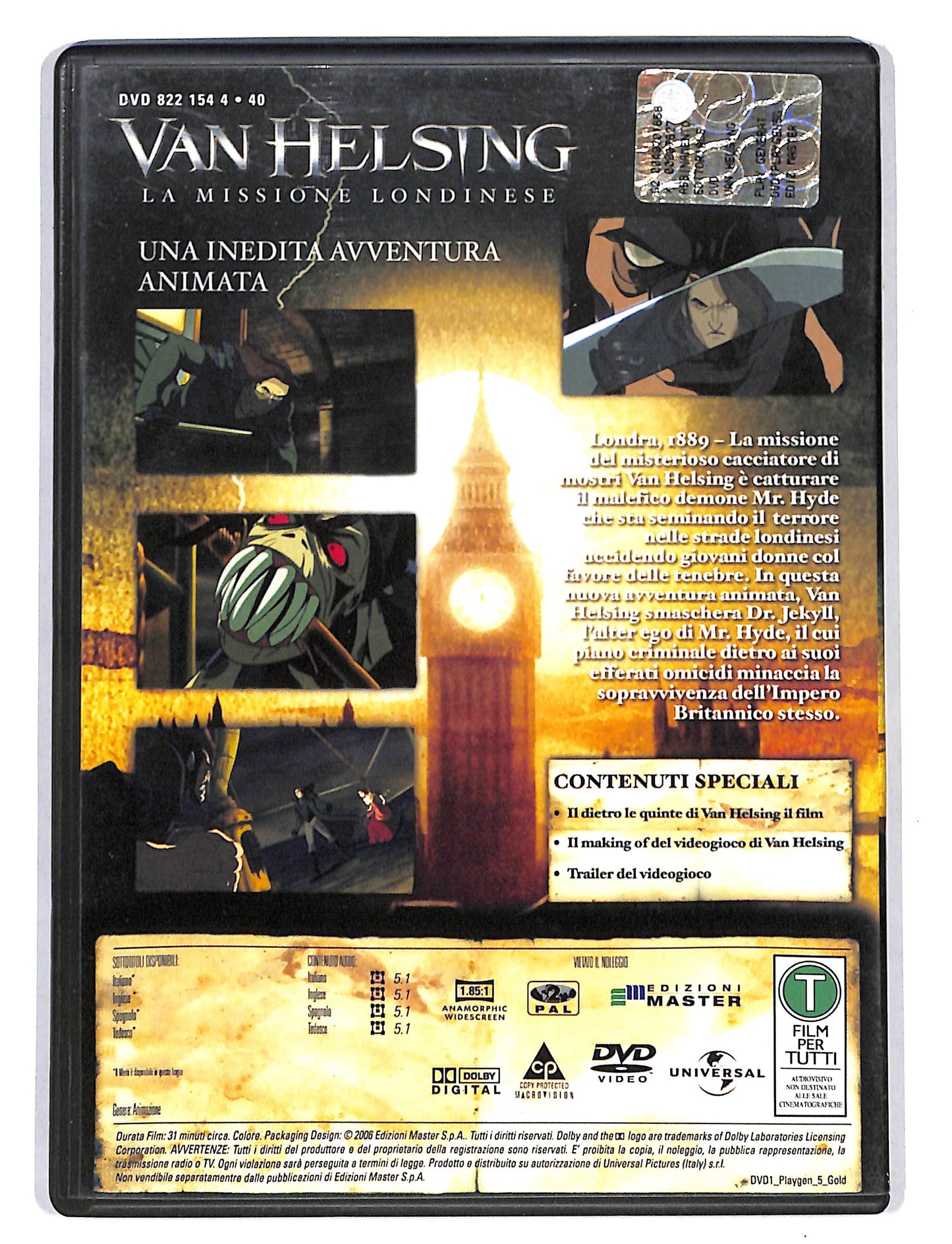 EBOND Van Helsing la missione Londinese EDITORIALE DVD DB677350
