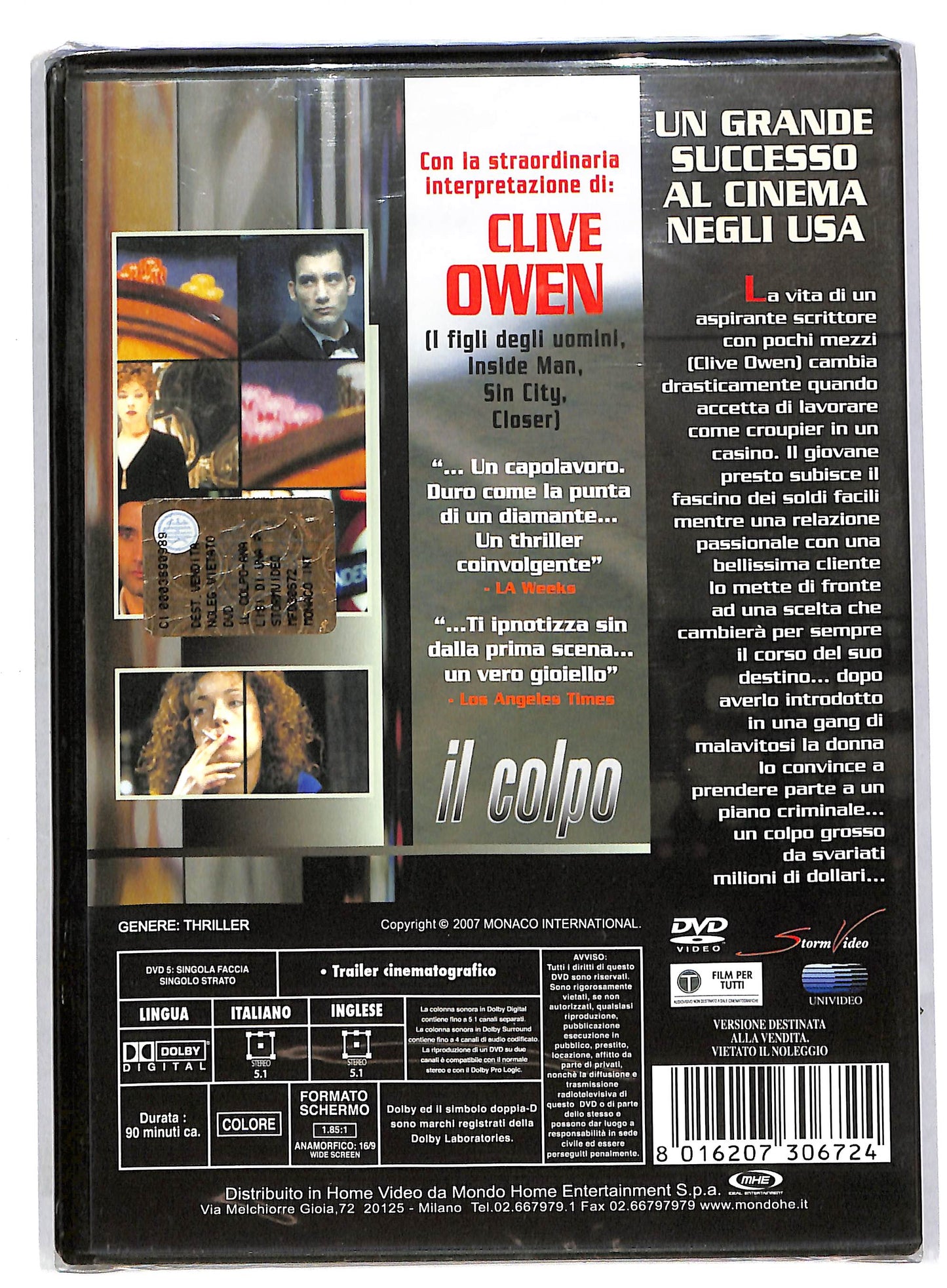 EBOND Il colpo - Analisi di una rapina DVD DB677641