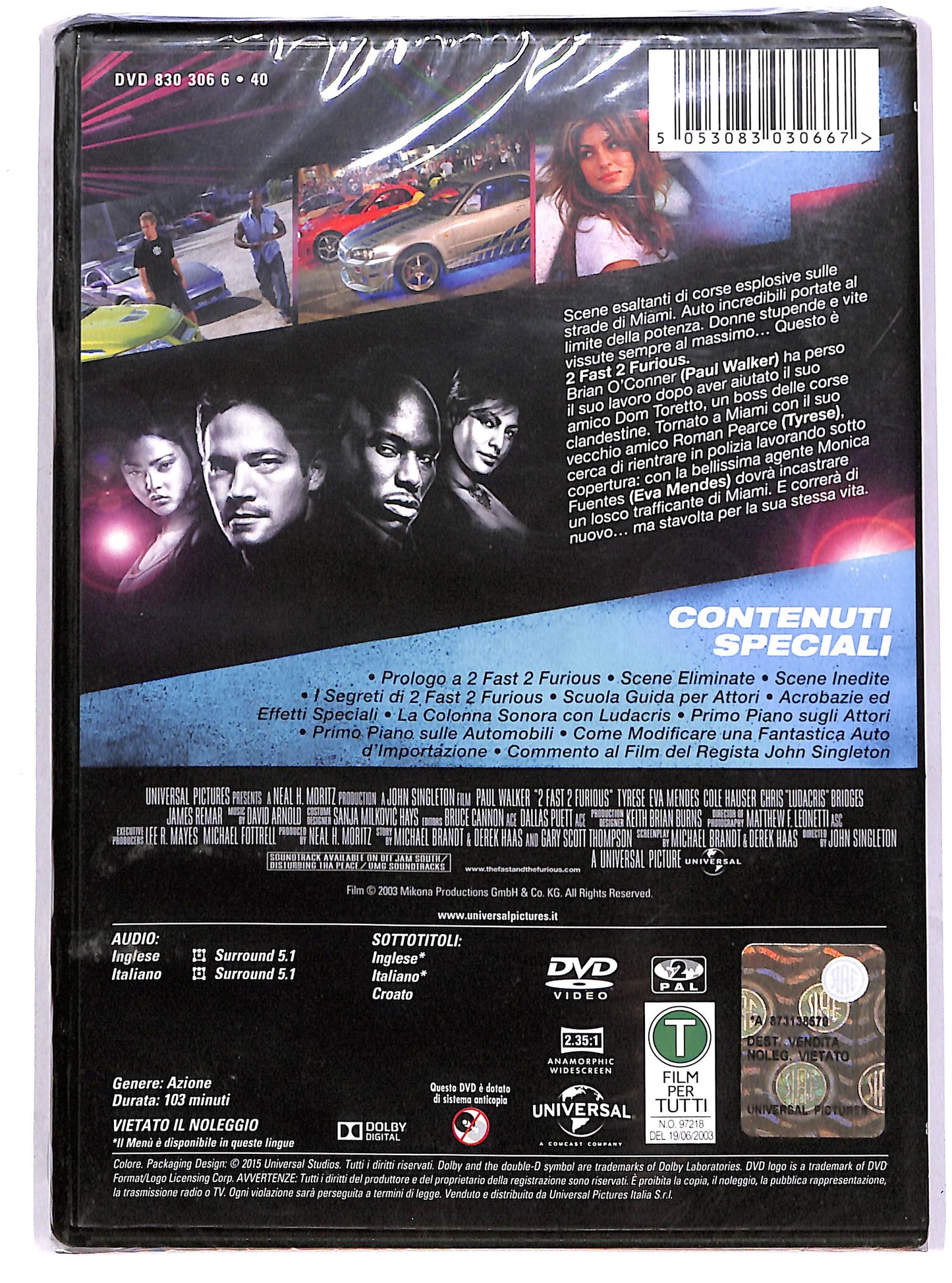 EBOND 2 Fast 2 Furious DVD DB677652