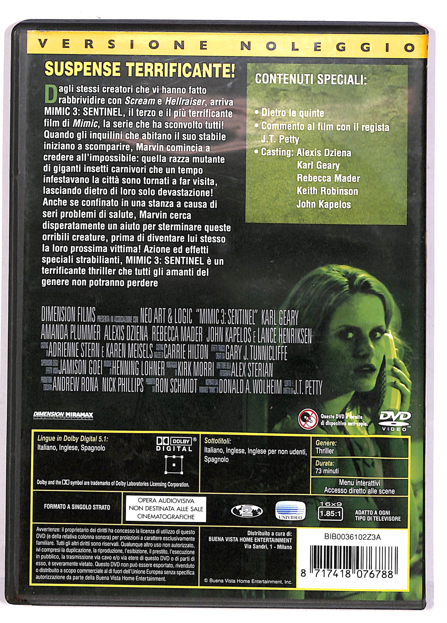 EBOND Mimic 3 - Sentinell NOLEGGIO DVD DB677903