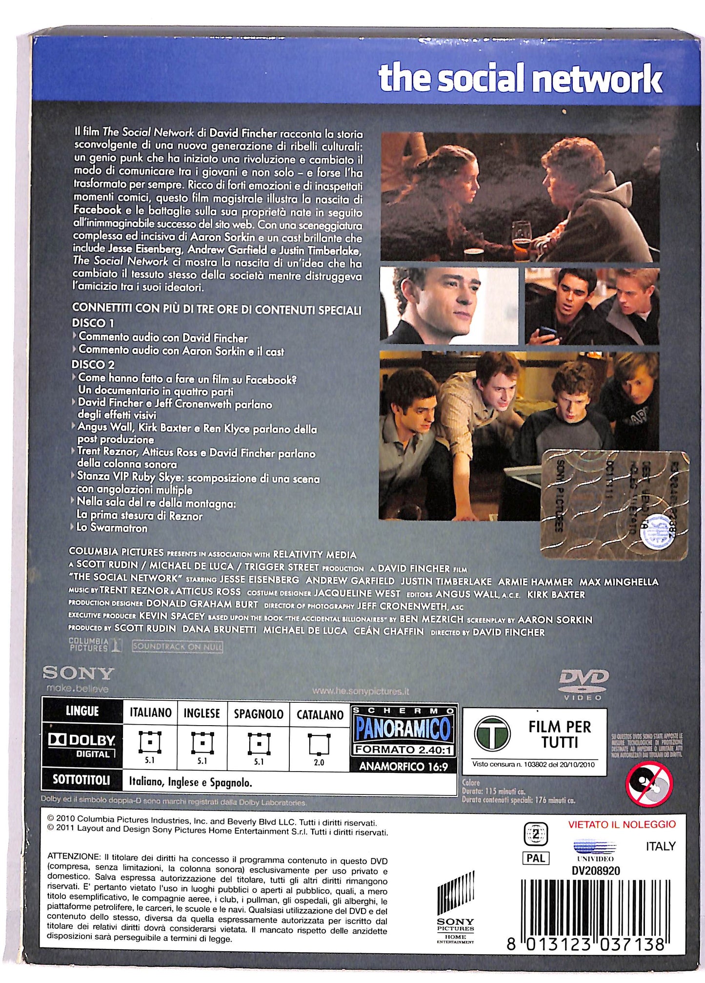 EBOND The Social Network DVD DB677923