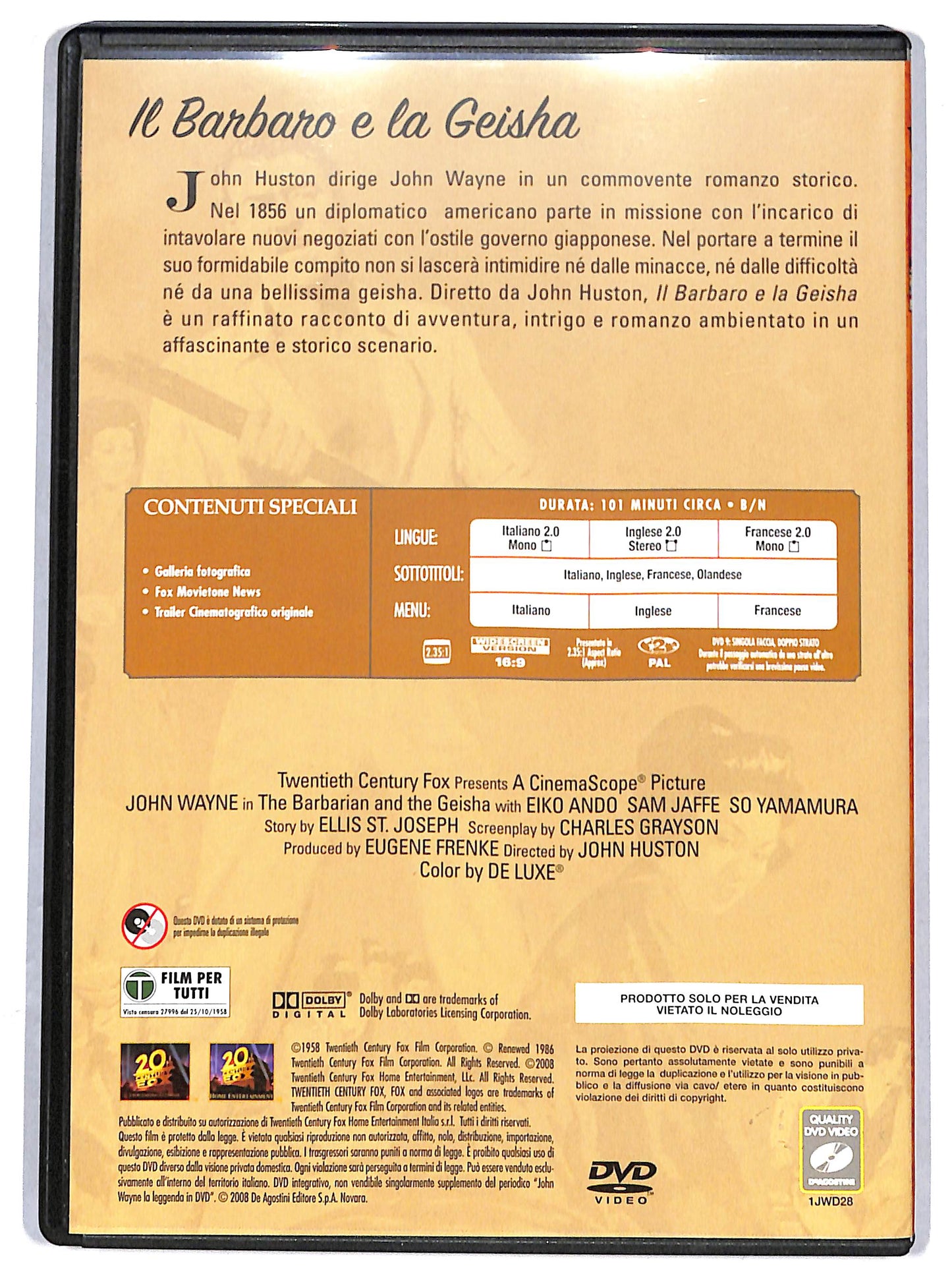 EBOND Il barbaro e la geisha - EDITORIALE DVD DB678634