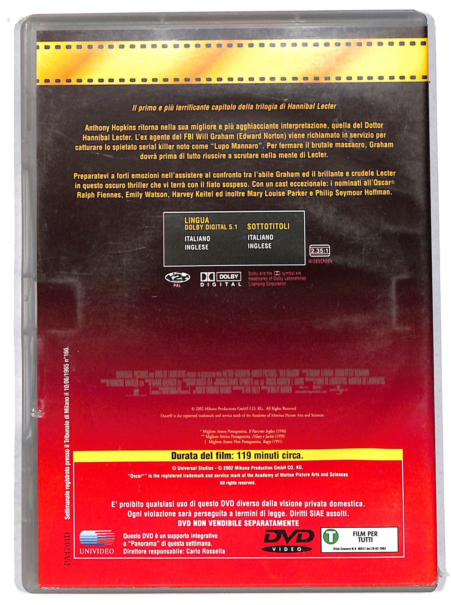EBOND Red Dragon EDITORIALE DVD DB678644