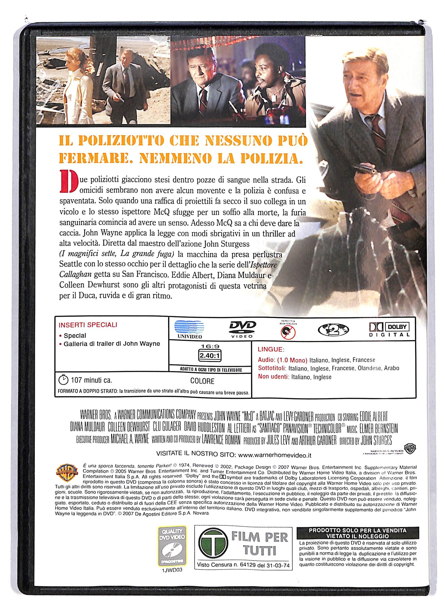 EBOND E una sporca faccenda, tenente Parker! EDITORIALE DVD DB678713