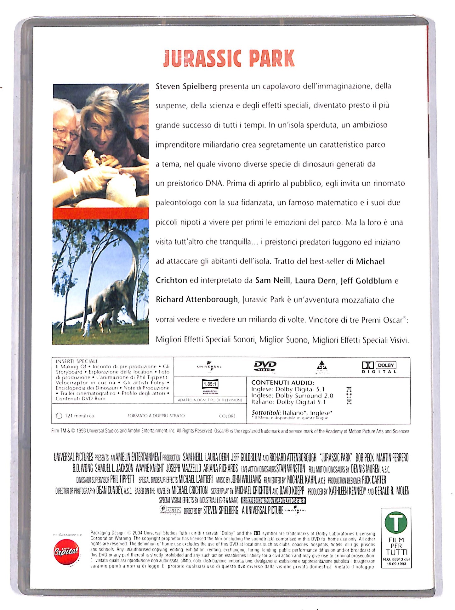 EBOND Jurassic Park - steven spielberg n 1 EDITORIALE DVD DB678729