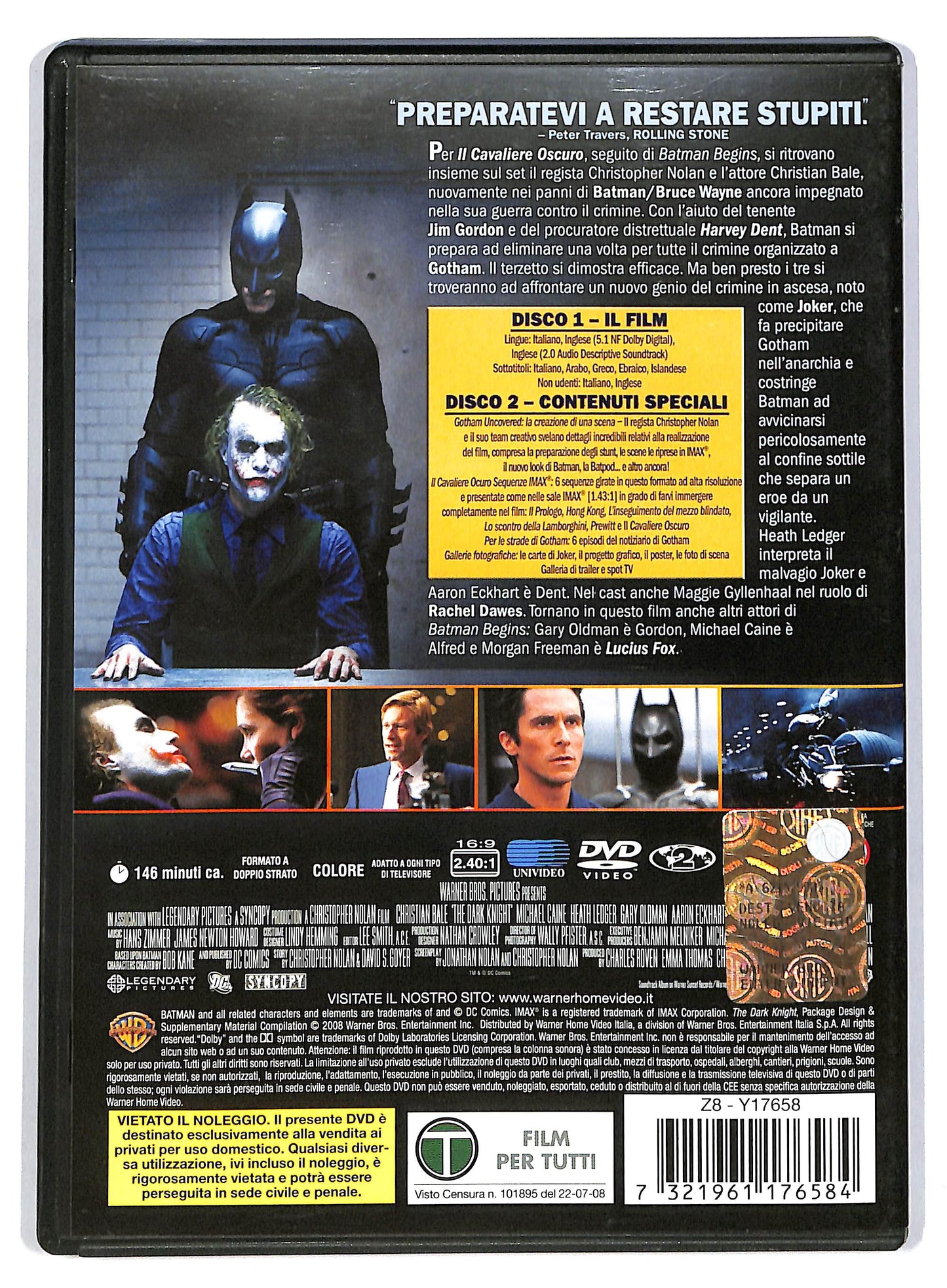 EBOND Il cavaliere oscuro - EDIZIONE SPECIALE 2 dischi DVD DB678958