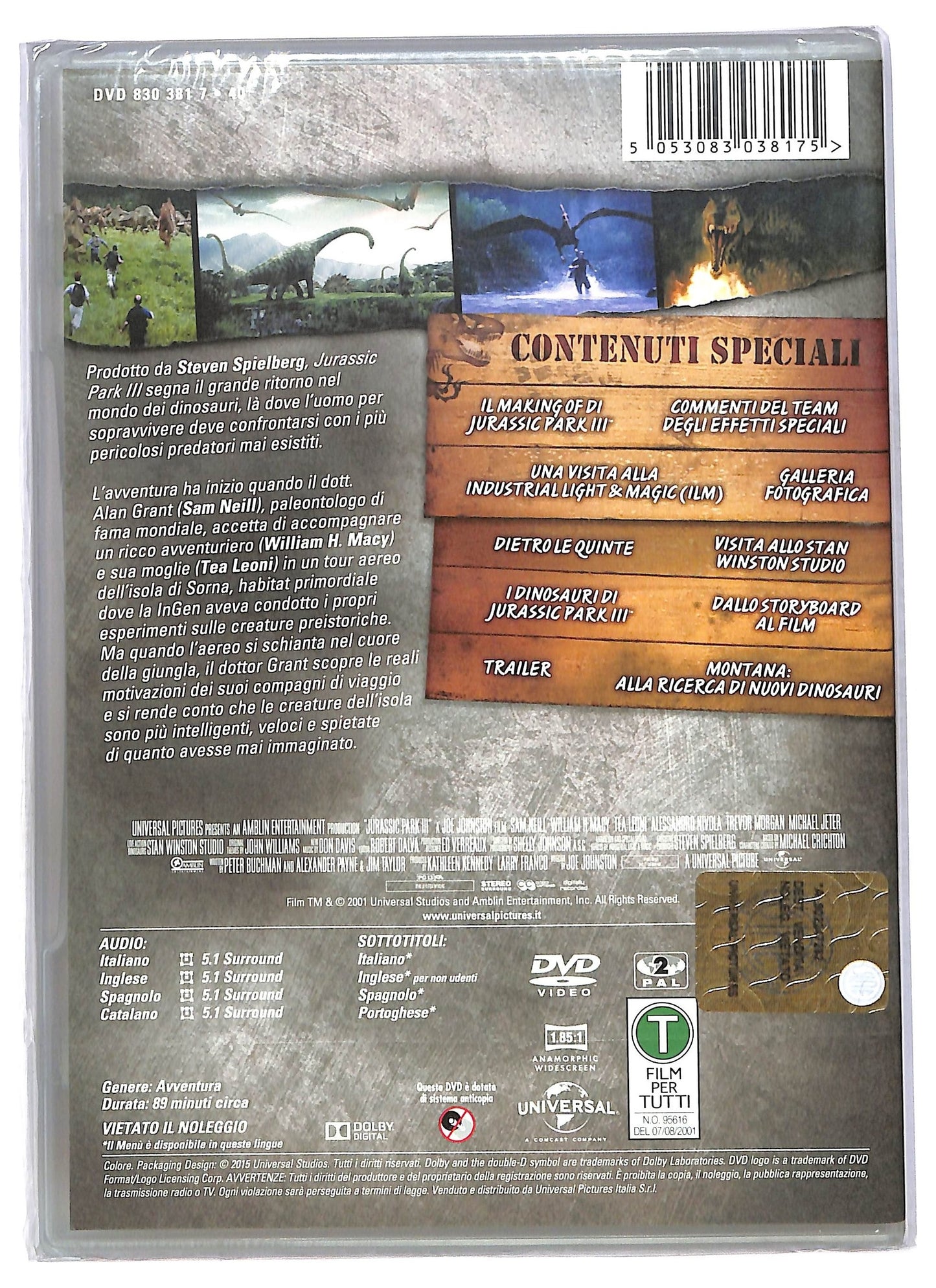EBOND Jurassic Park III SLIMCASE DVD DB679131