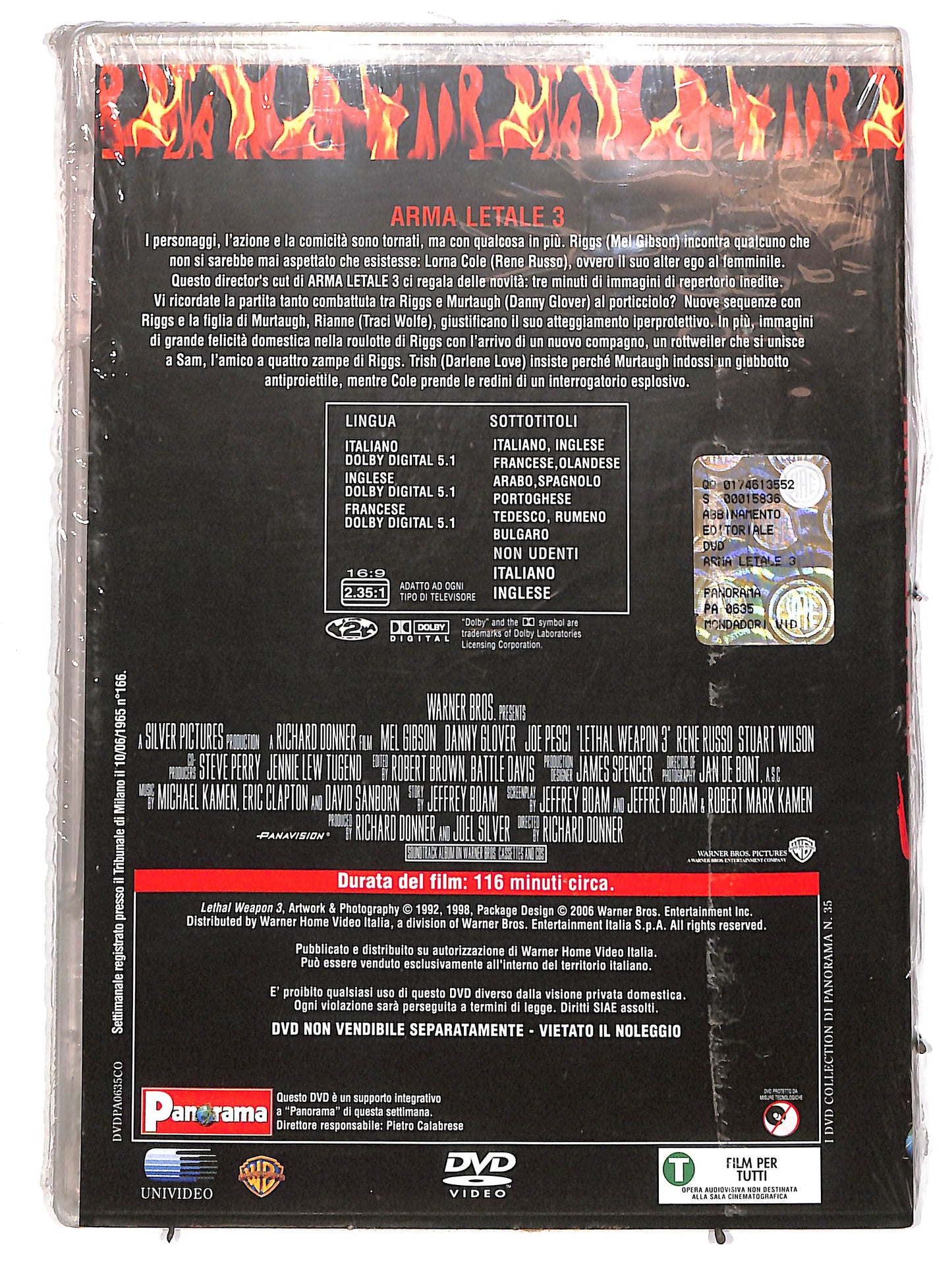 EBOND Arma letale 3 Director's cut EDITORIALE DVD DB679235