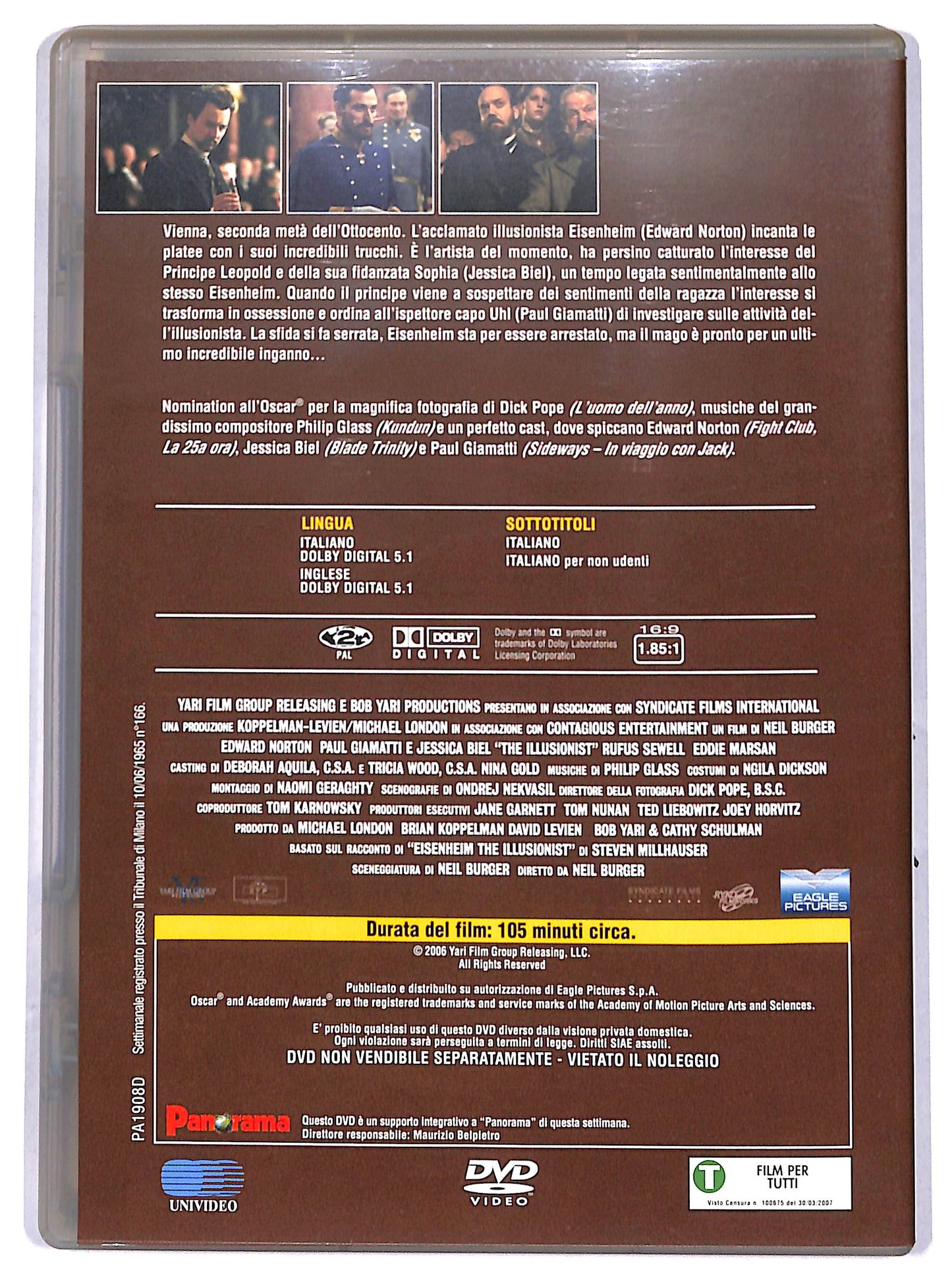 EBOND The Illusionist - L'illusionista EDITORIALE DVD DB680309