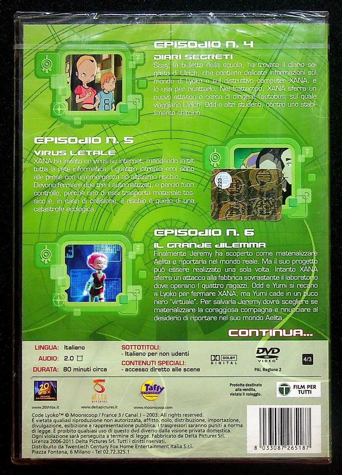 EBOND Code Lyoko - Virus Letale Volume 02 Episodi 04-06 DVD DB680930