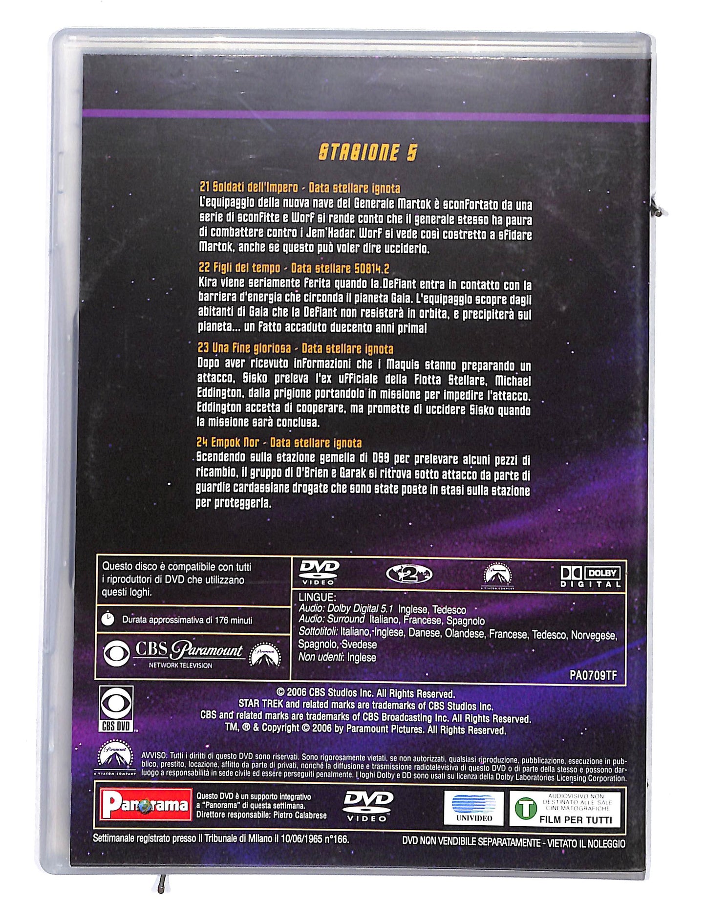 EBOND StarTrek deep space nine stagione 5 disco 6 EDITORIALE DVD DB680937