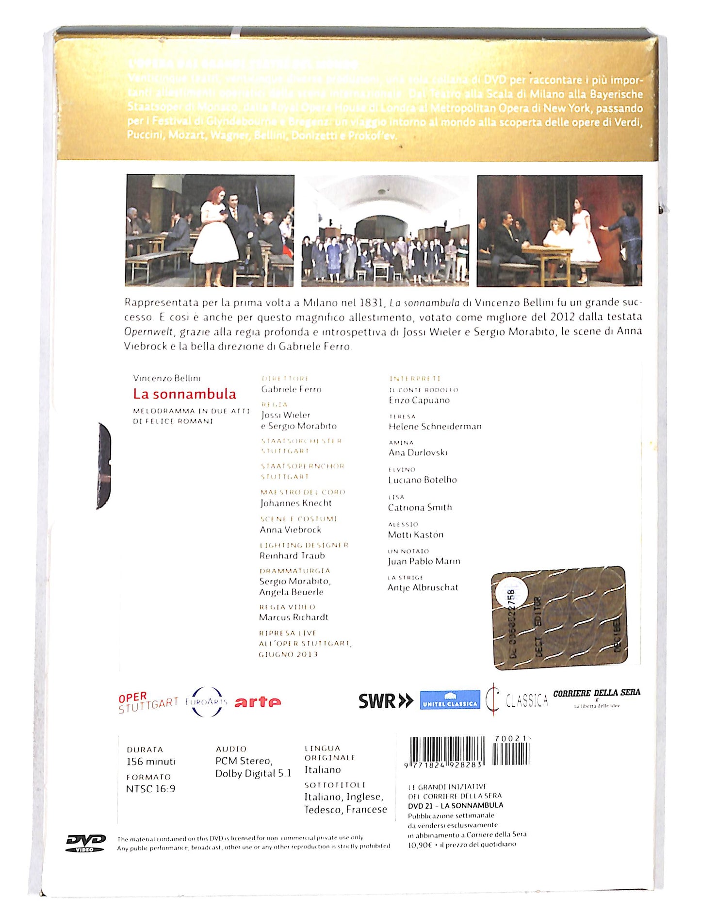 EBOND L'opera dai grandi teatri del mondo vol.21 - La sonnambula DVD DB680944