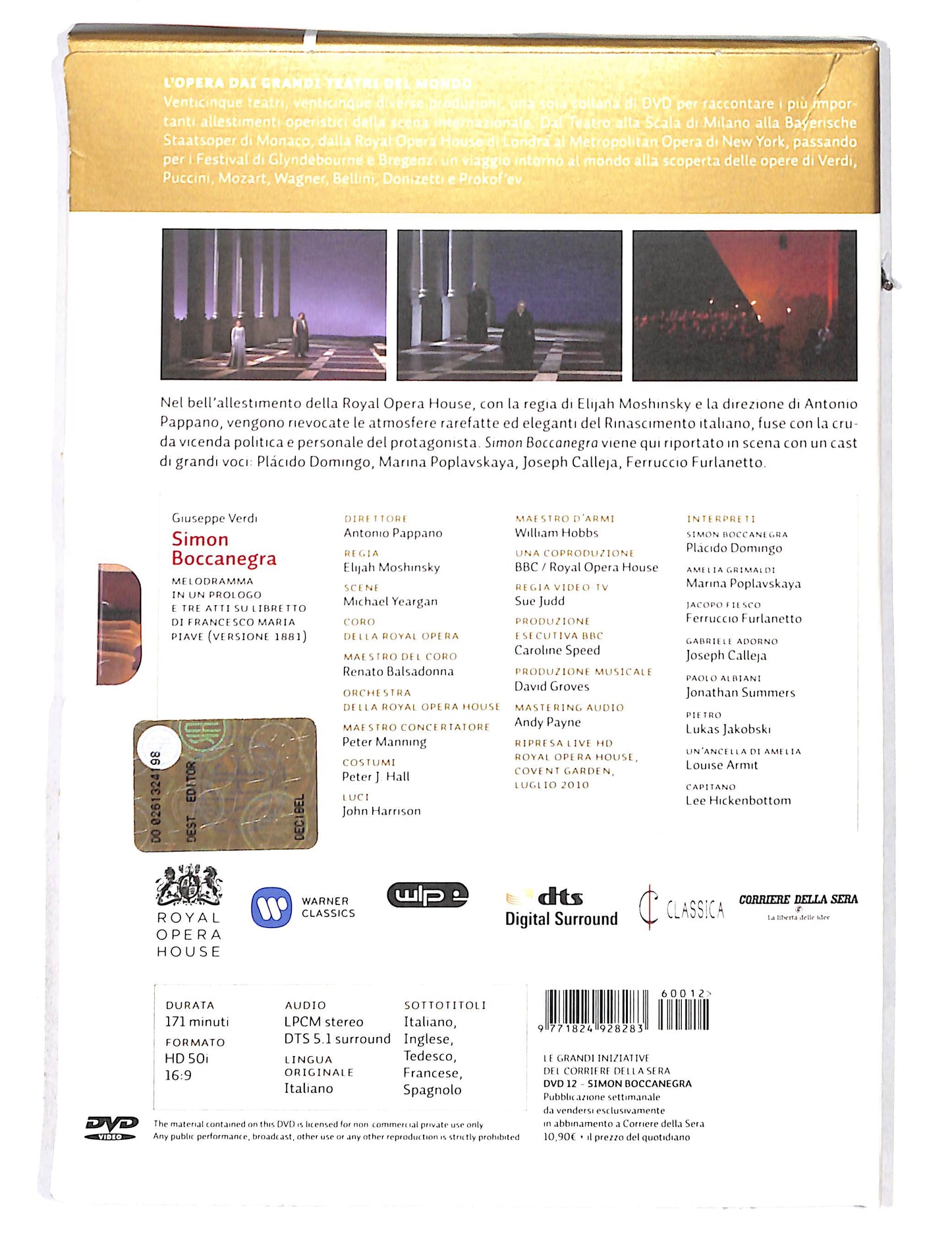 EBOND L'opera dai grandi teatri del mondo vol.12 - Simon Boccanegra DVD DB680946