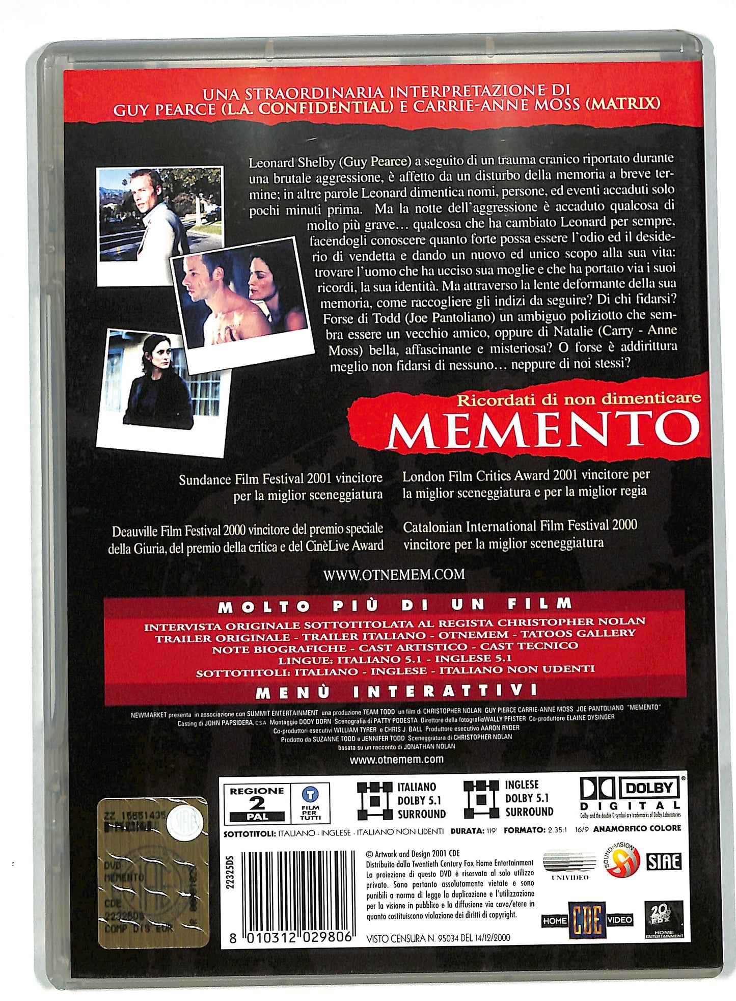EBOND Memento NOLEGGIO DVD DB681112