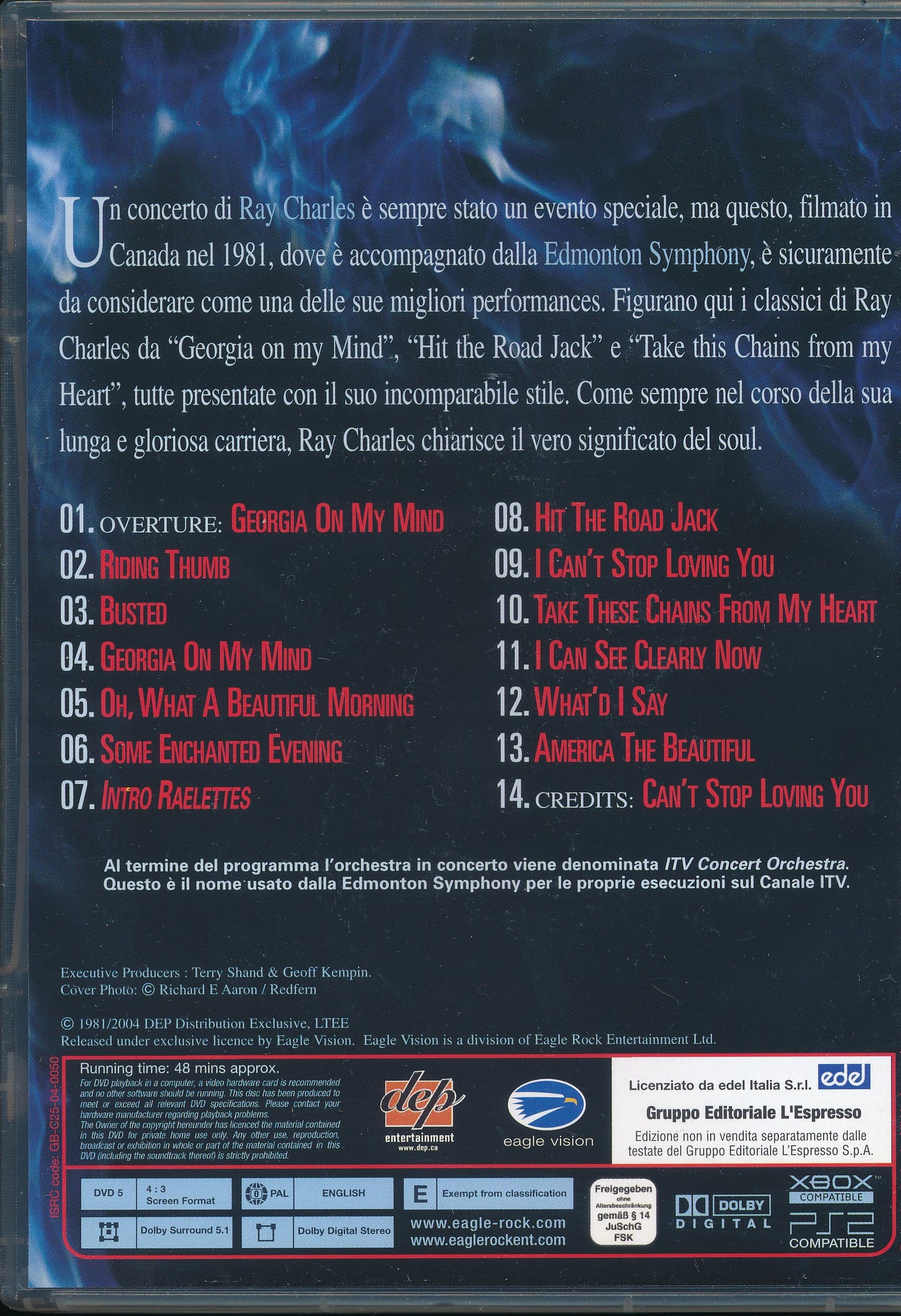 EBOND Ray Charles Live - In Concert with the Edmonton Symphony DVD DB681121