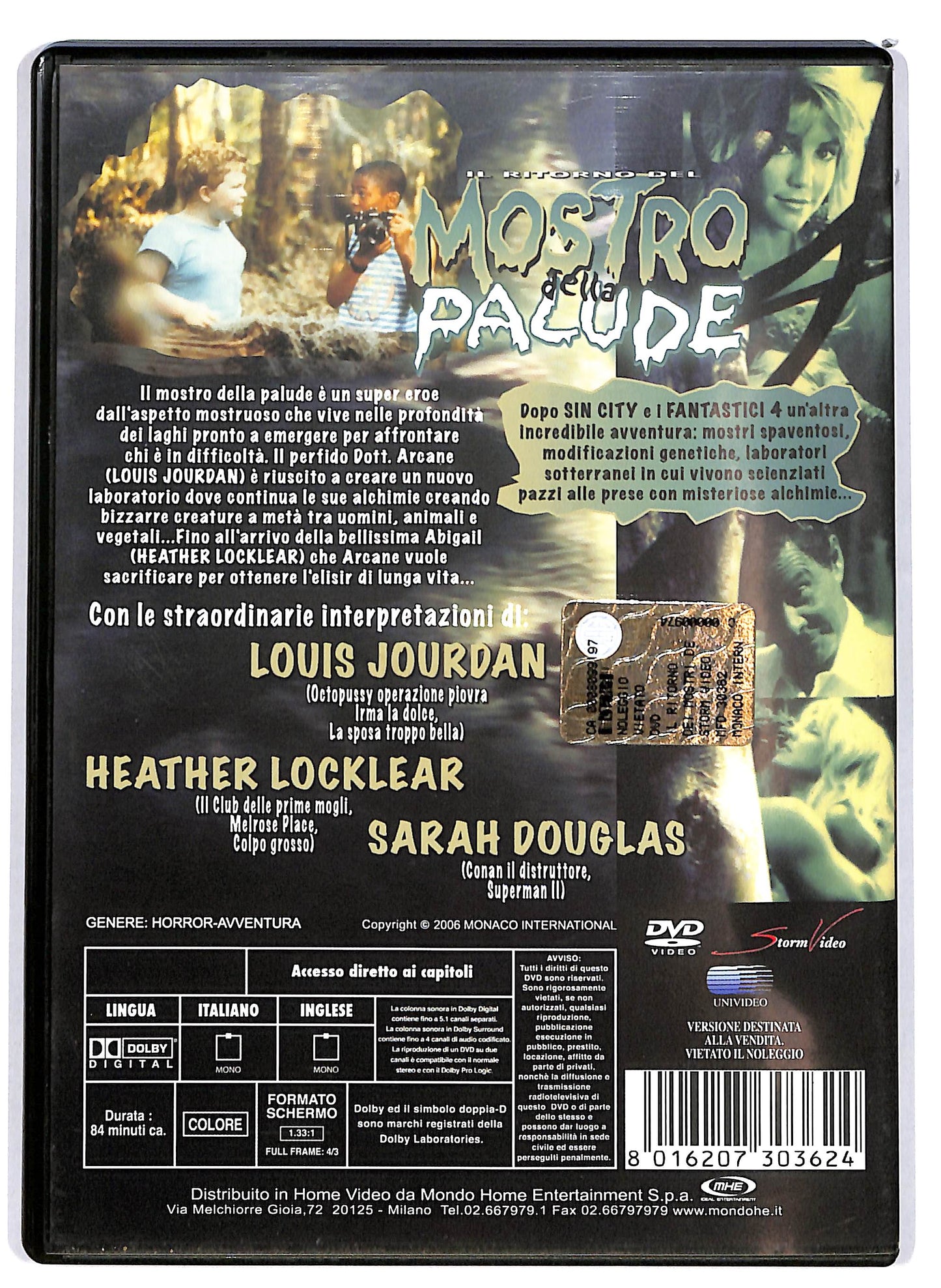 EBOND Il ritorno del mostro della palude DVD DB681158