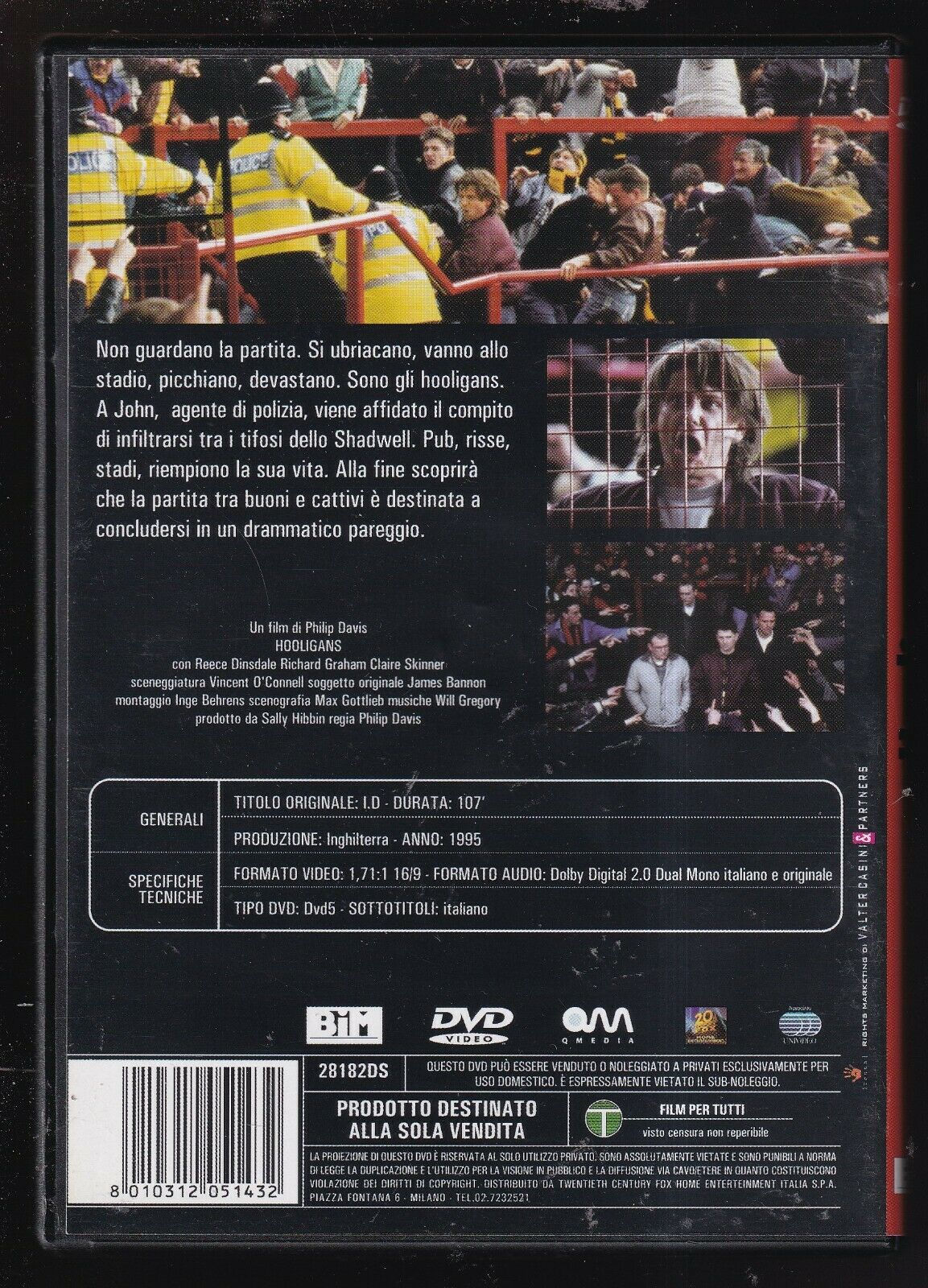 EBOND Hooligans (1995) Di Philip Davis DVD DB681213