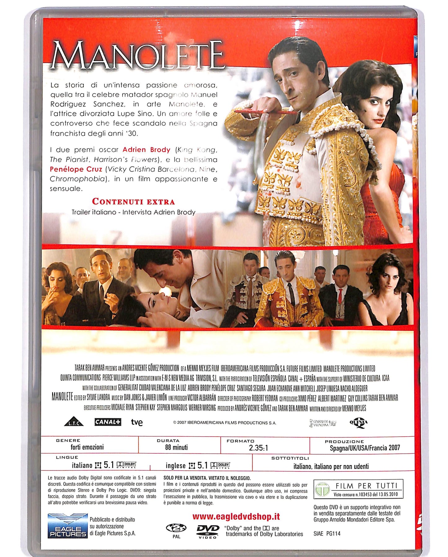 EBOND Manolete EDITORIALE DVD DB681240