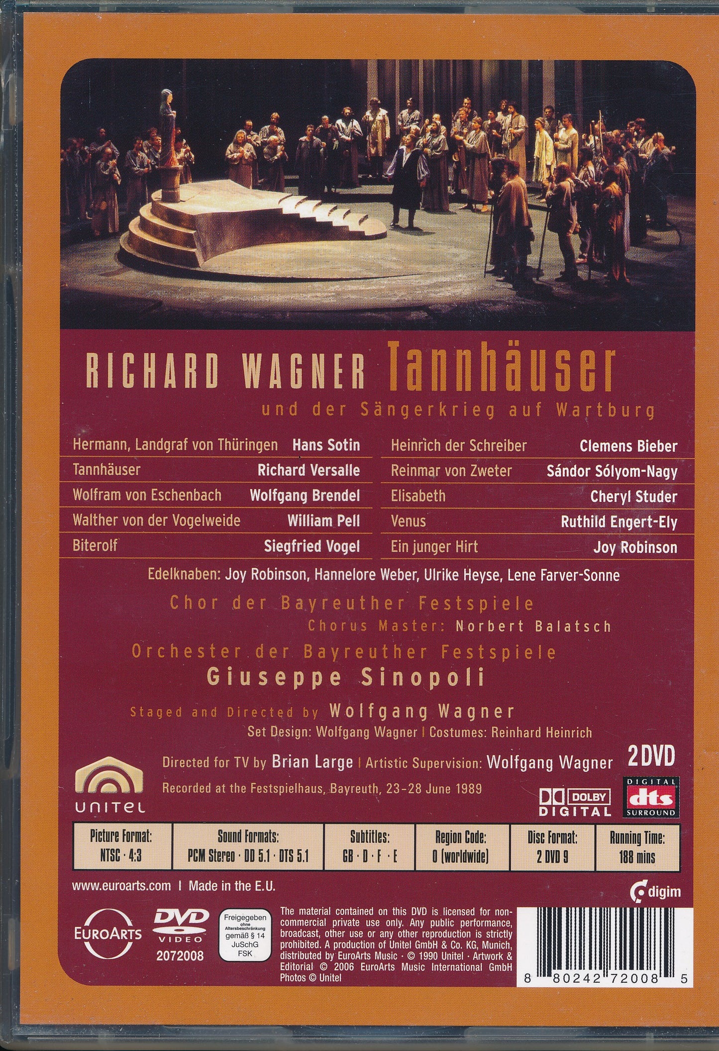 EBOND Tannhauser - Richard Wagner - 2 DVD DB681301