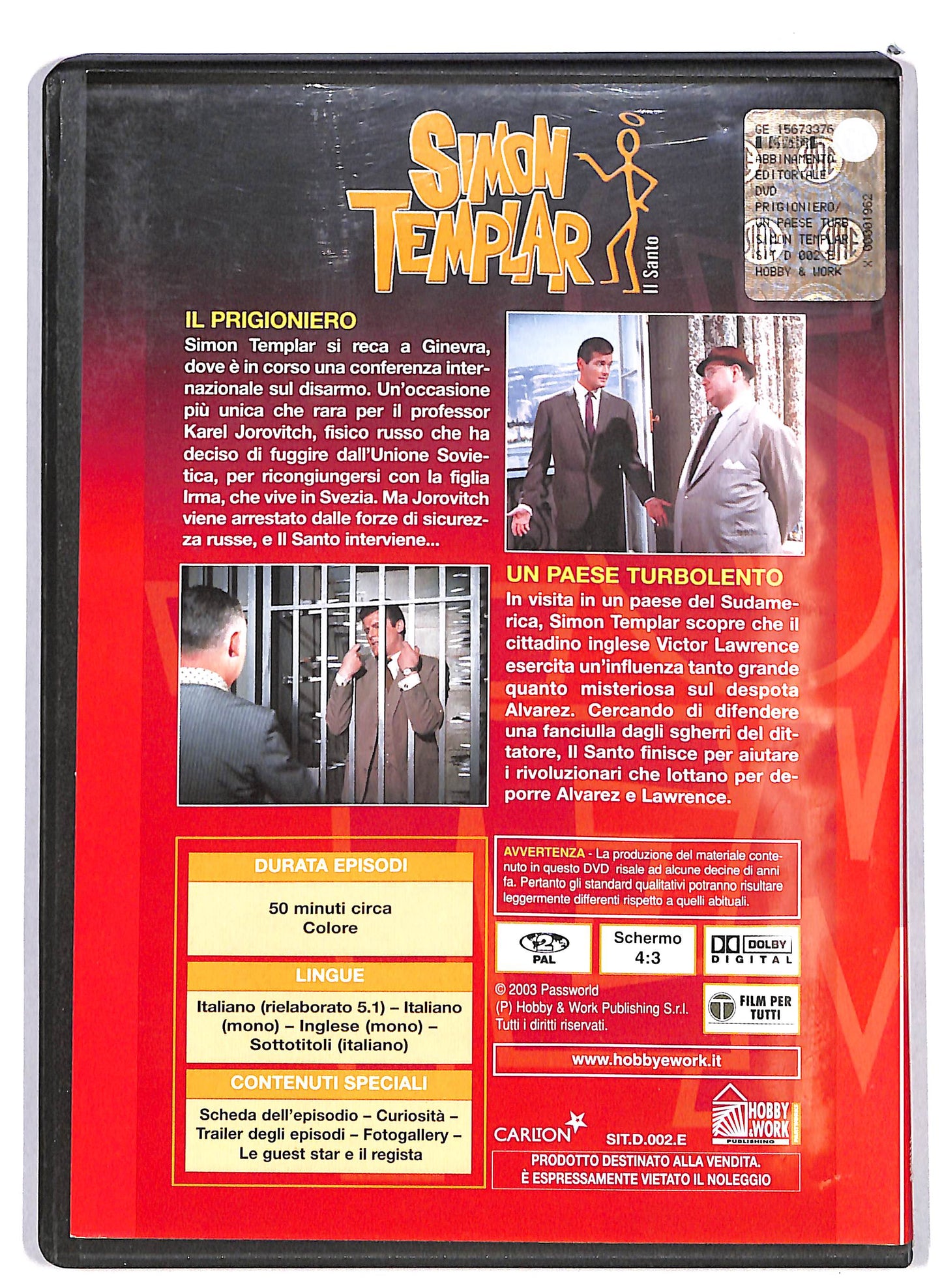 EBOND Simon Templar - Il Santo Volume 2 EDITORIALE DVD DB681313