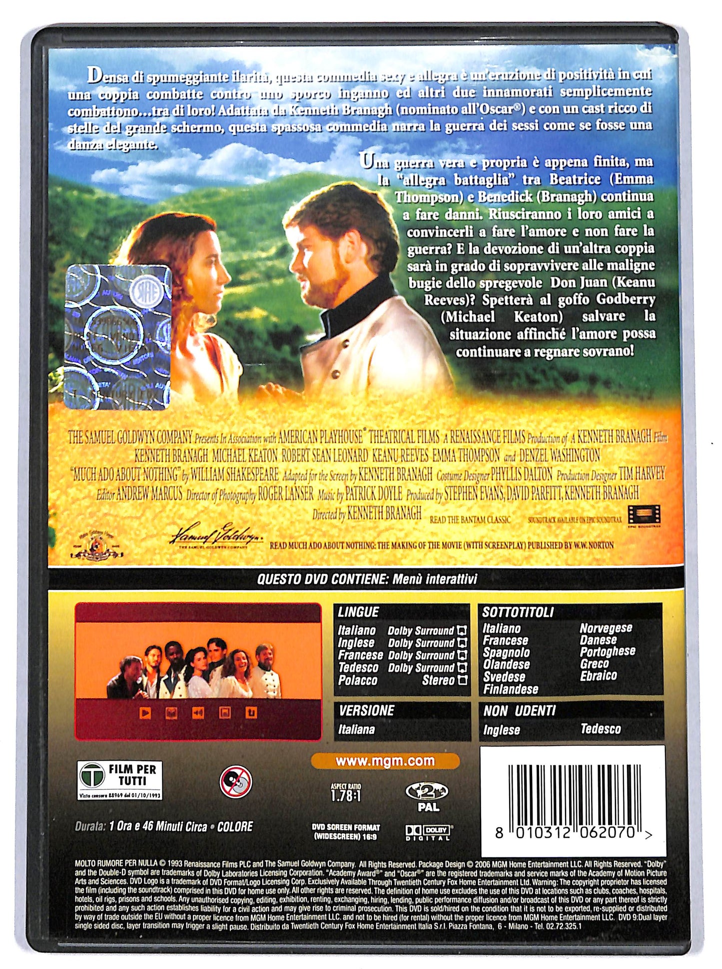 EBOND molto rumore per nulla DVD DB681646