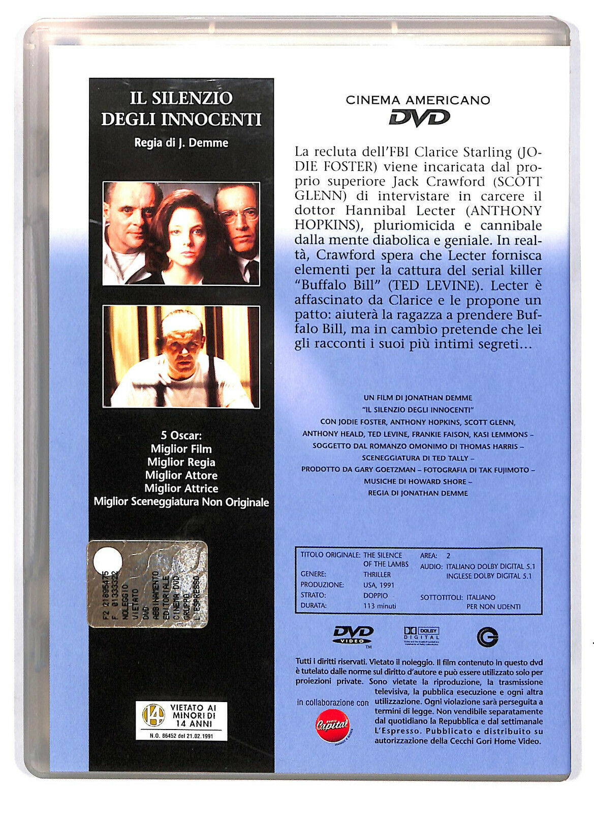 EBOND Il Silenzio Degli Innocenti Editoriale DVD DB682145