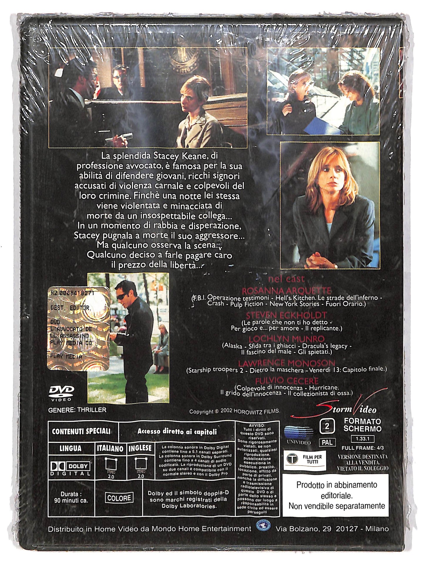 EBOND L'AVVOCATO DELL'ASSASSINO EDITORIALE DVD DB682156