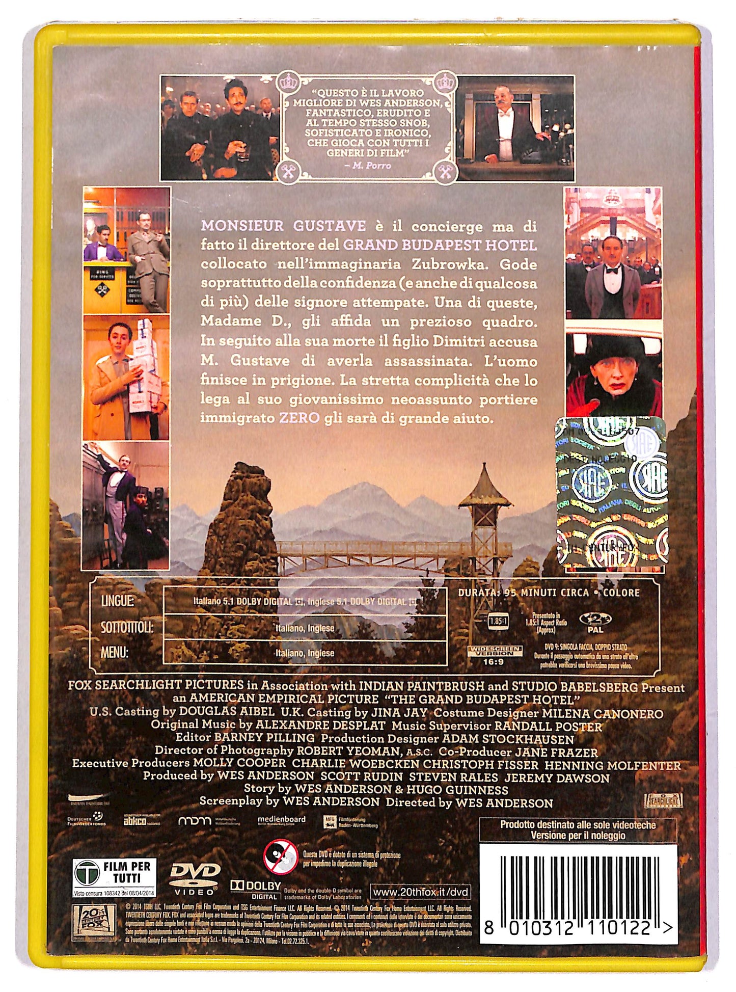 EBOND Grand Budapest Hotel Noleggio DVD DB682248