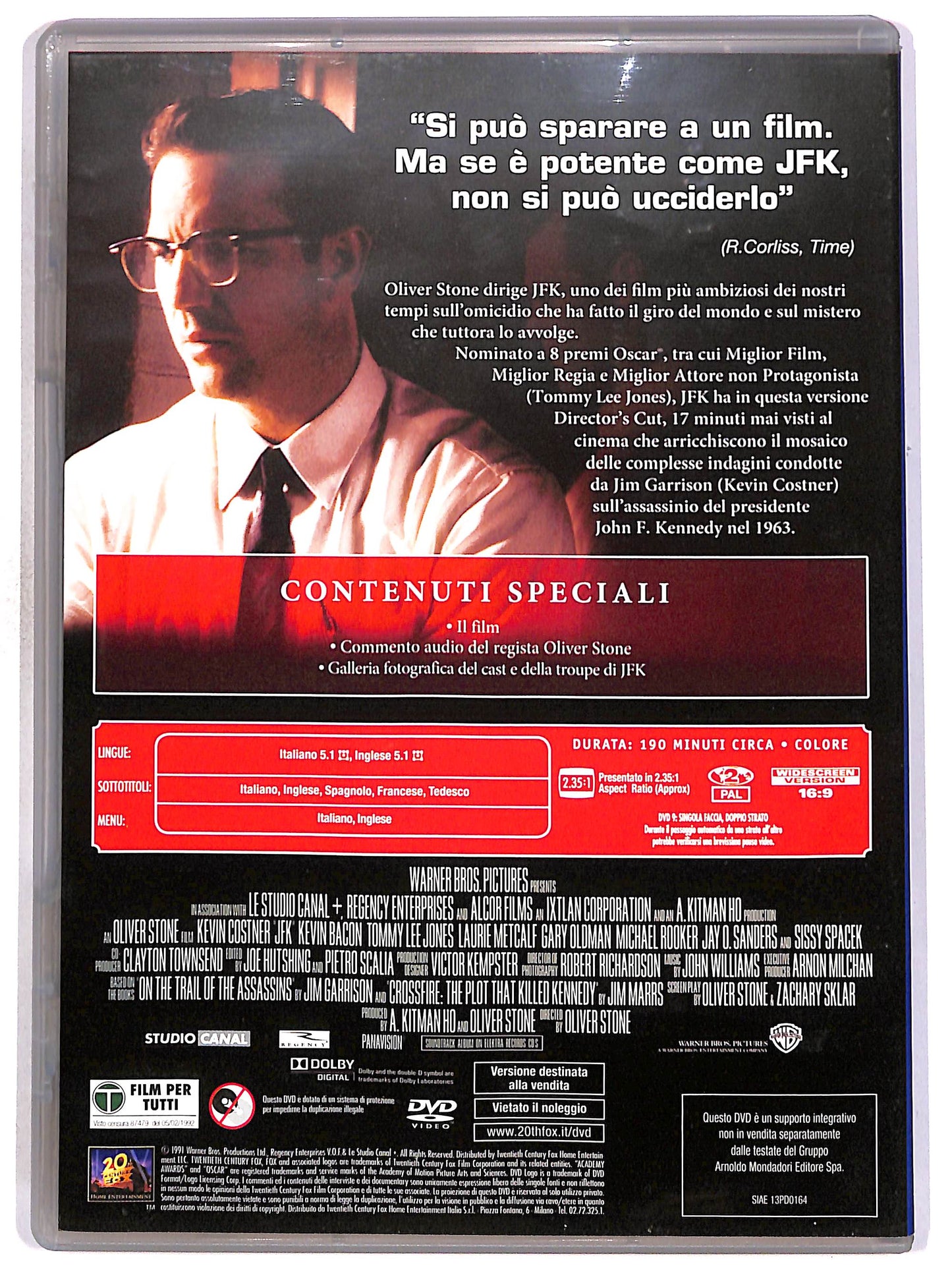 EBOND JFK - Un caso ancora aperto DIRECTOR'S CUT EDITORIALE DVD DB682841