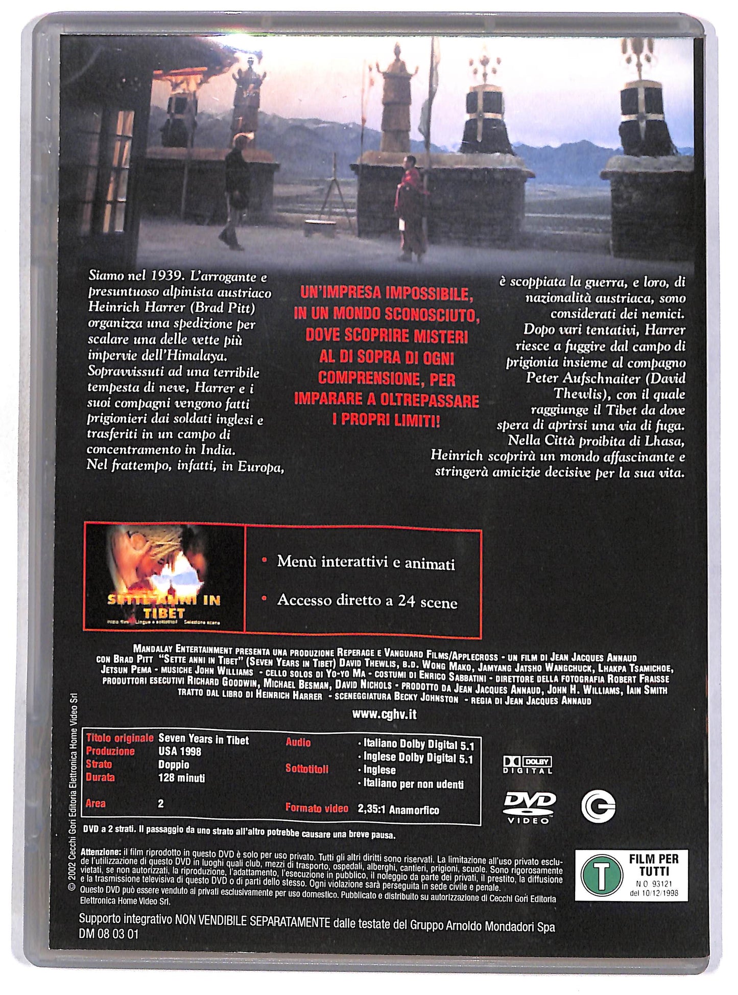 EBOND Sette anni in Tibet EDITORIALE DVD DB683136