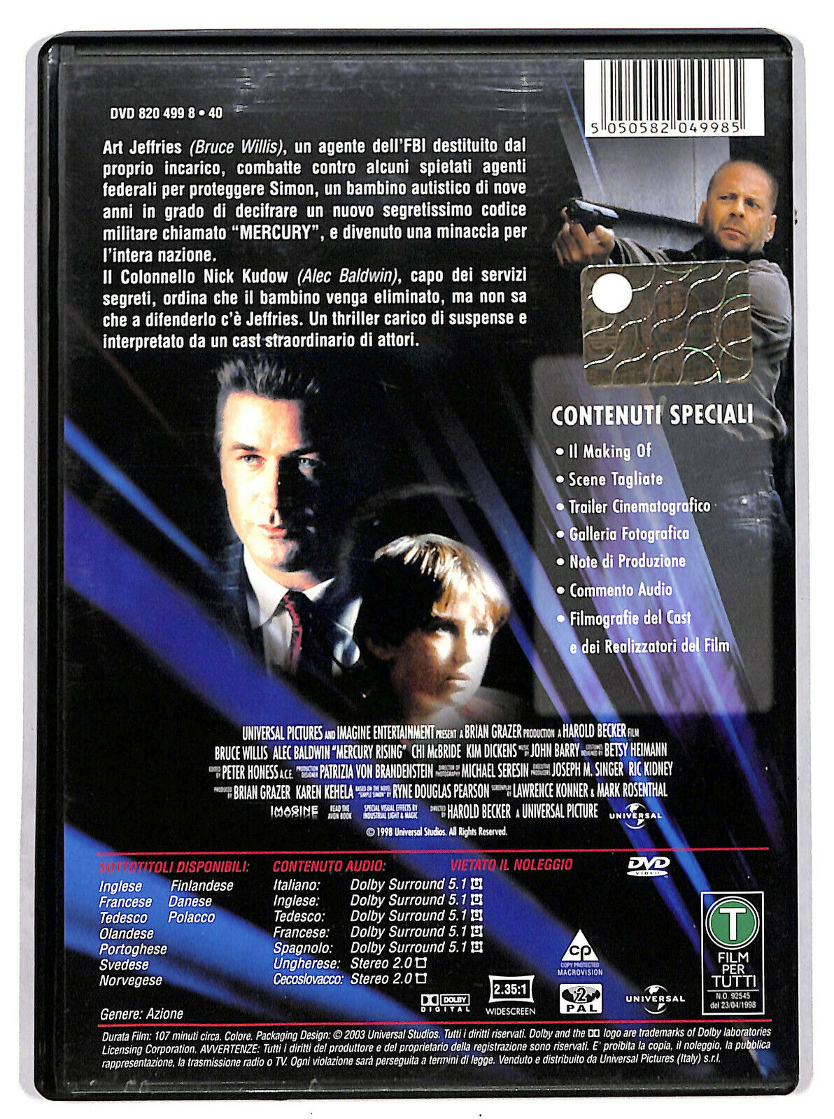 EBOND Codice Mercury DVD DB683148