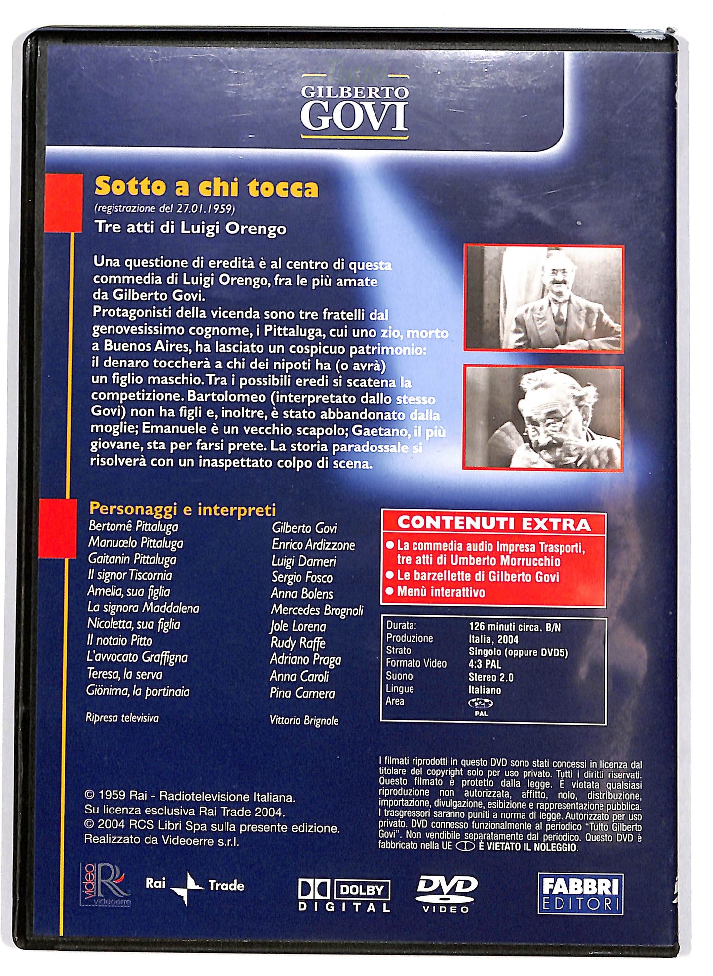 EBOND Tutto Gilberto Govi - Sotto a chi tocca EDITORIALE DVD DB683255