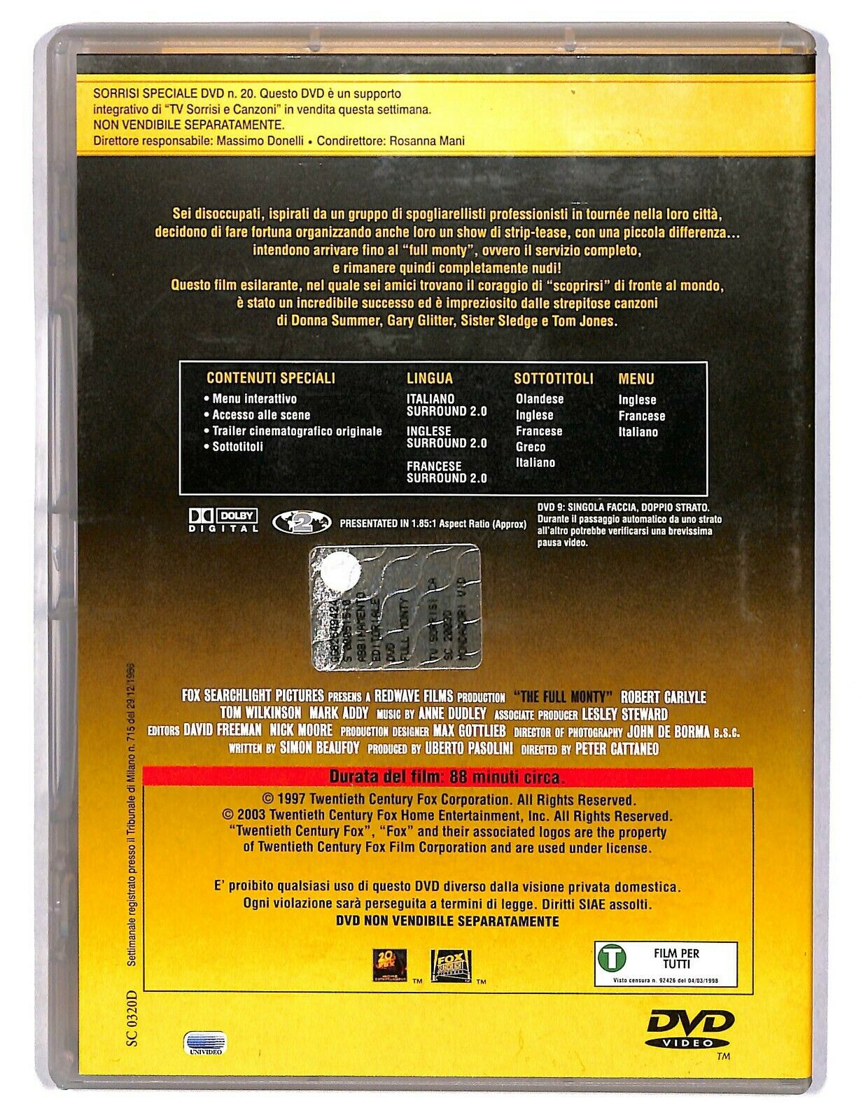 EBOND Full Monty - Squattrinati Organizzati Editoriale DVD DB683355